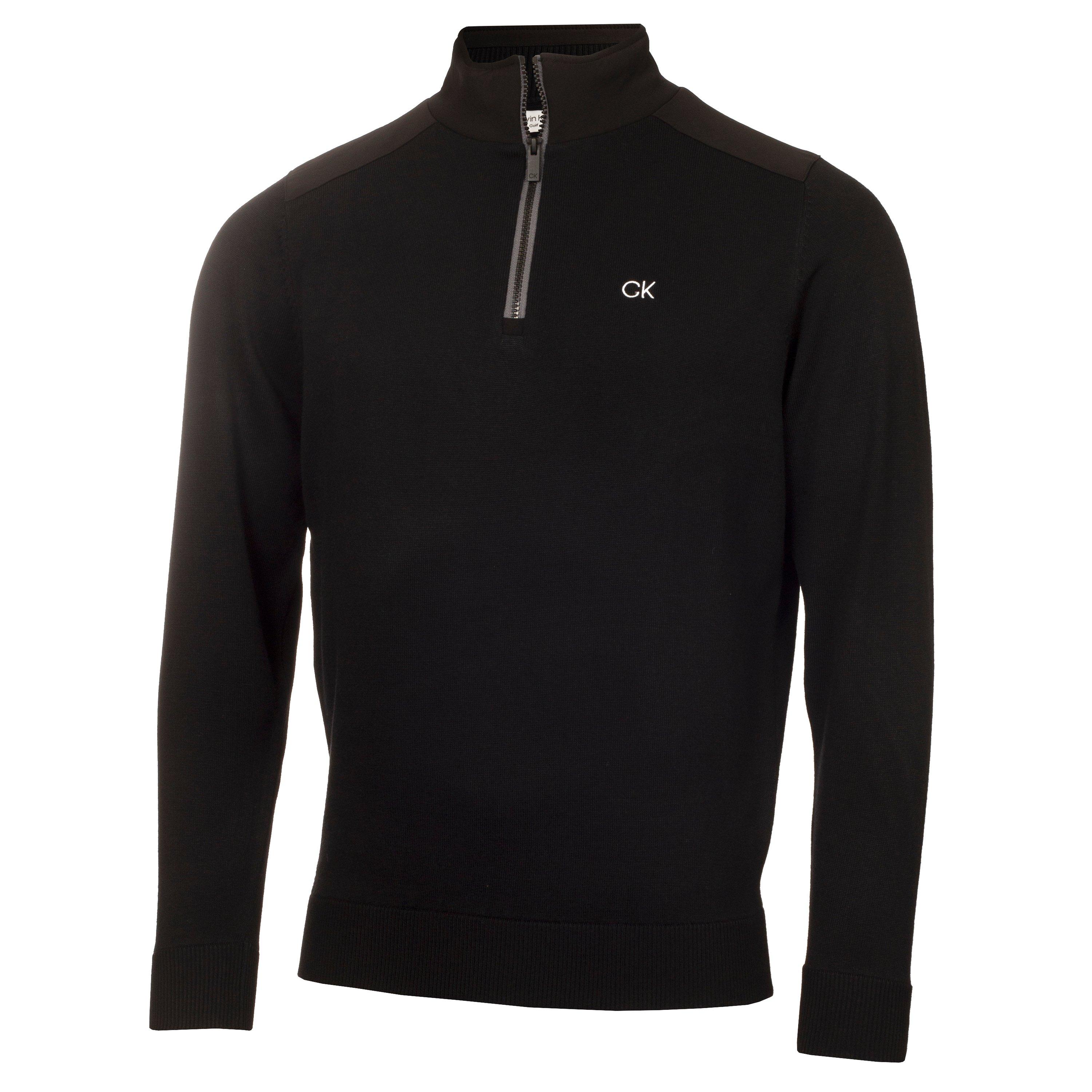 Calvin Klein Golf Men's Half Zip Jumper - Black - Medium
