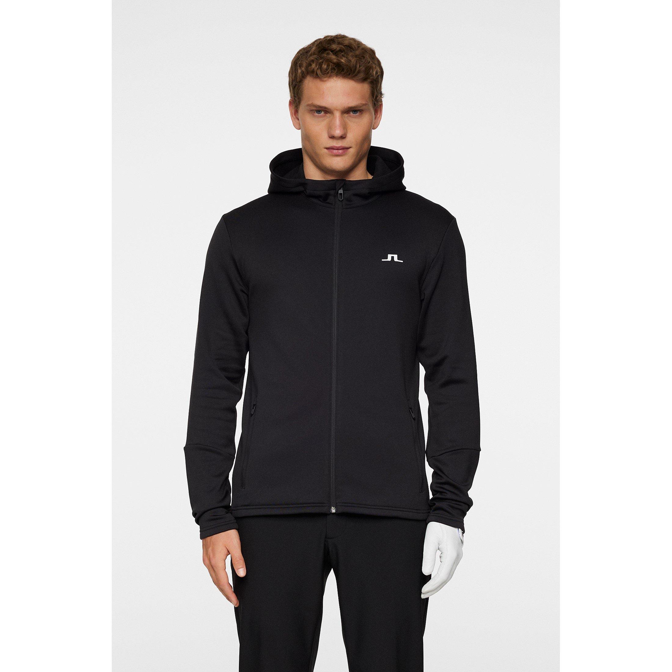 Zwart - J Lindeberg Golf - Men's Full Zip Hoodie - 3