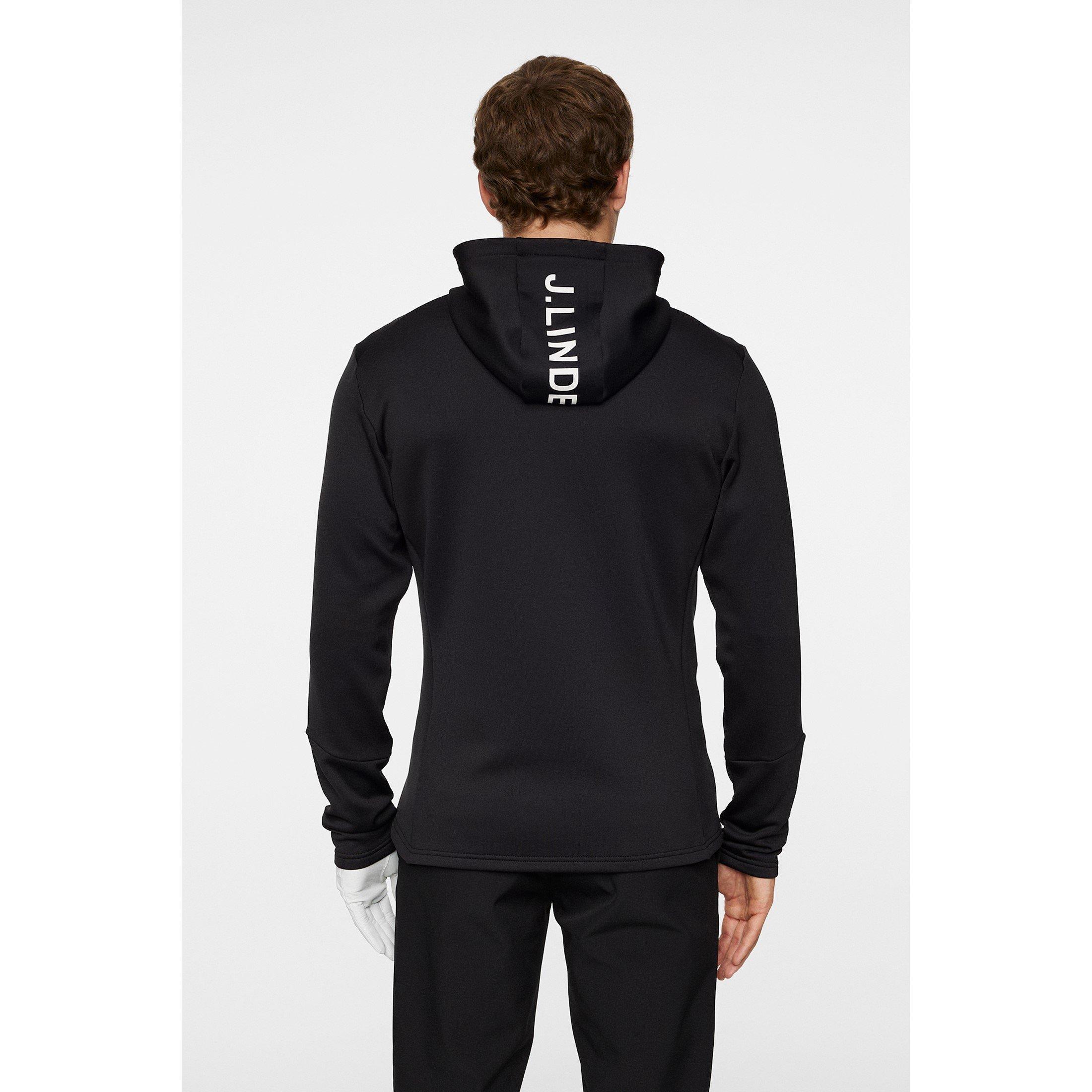 Zwart - J Lindeberg Golf - Men's Full Zip Hoodie - 4