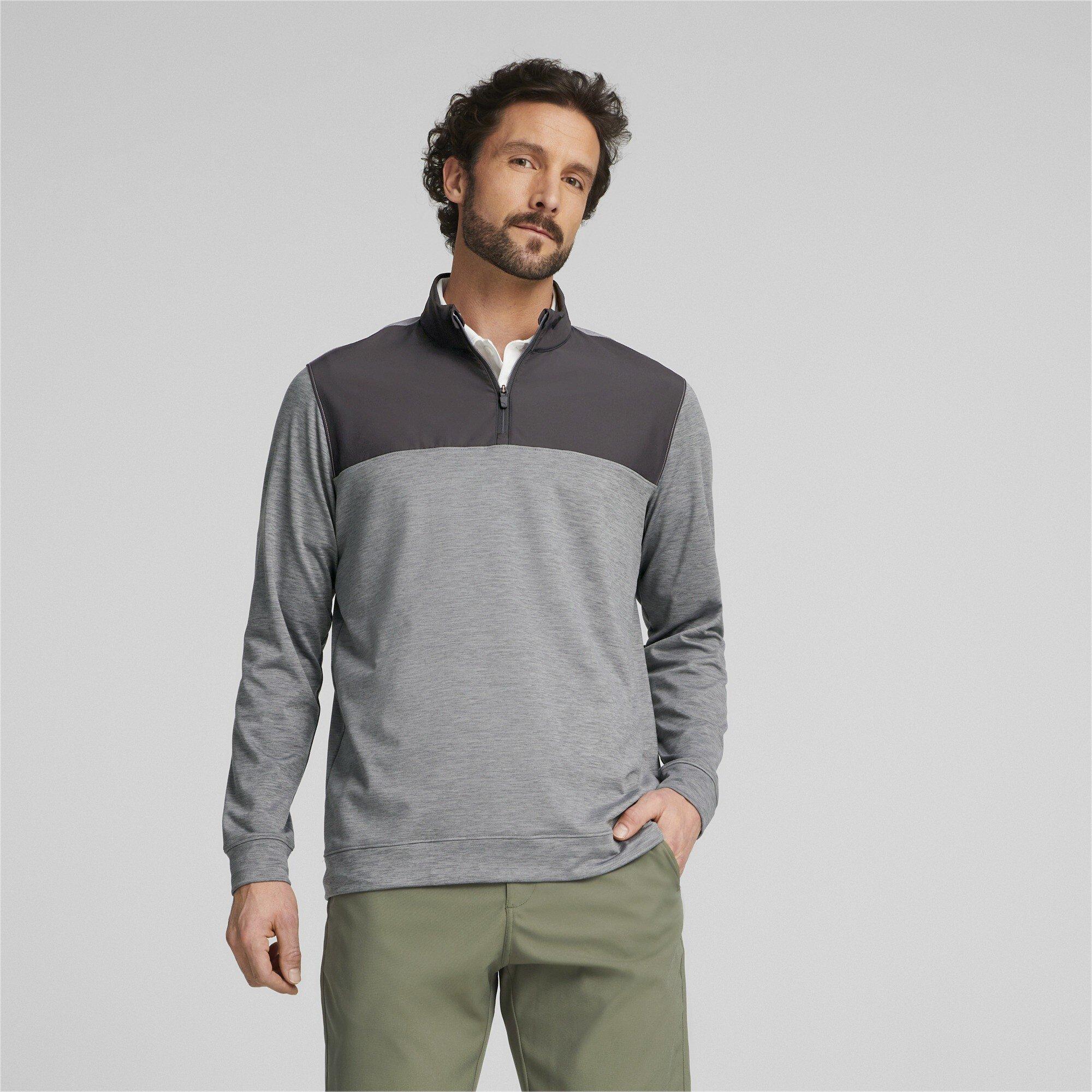 Noir - Puma - Puma Cloudspun Colorblock 1/4 Zip Jumper Mens - 3