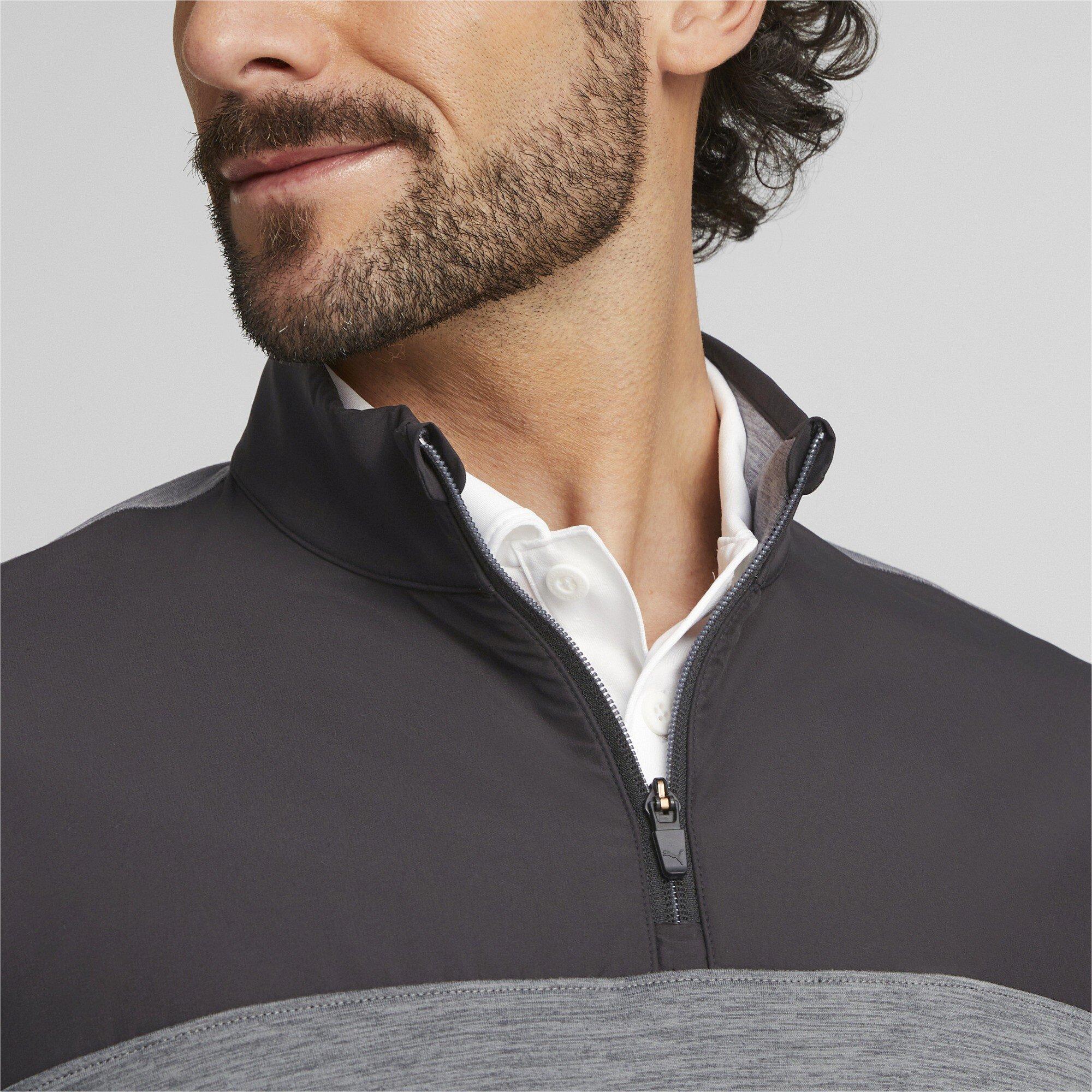 Noir - Puma - Puma Cloudspun Colorblock 1/4 Zip Jumper Mens - 5