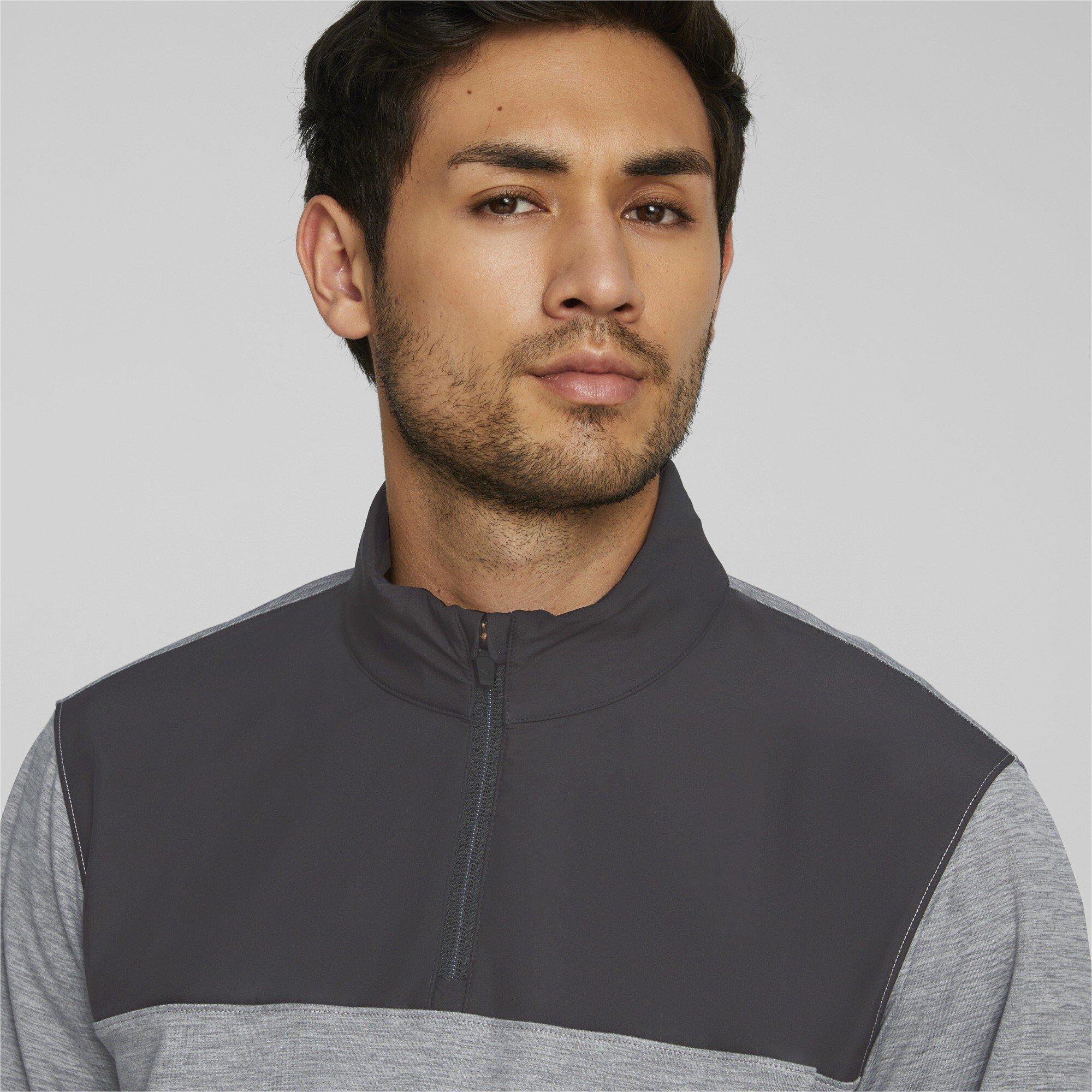 Noir - Puma - Puma Cloudspun Colorblock 1/4 Zip Jumper Mens - 6