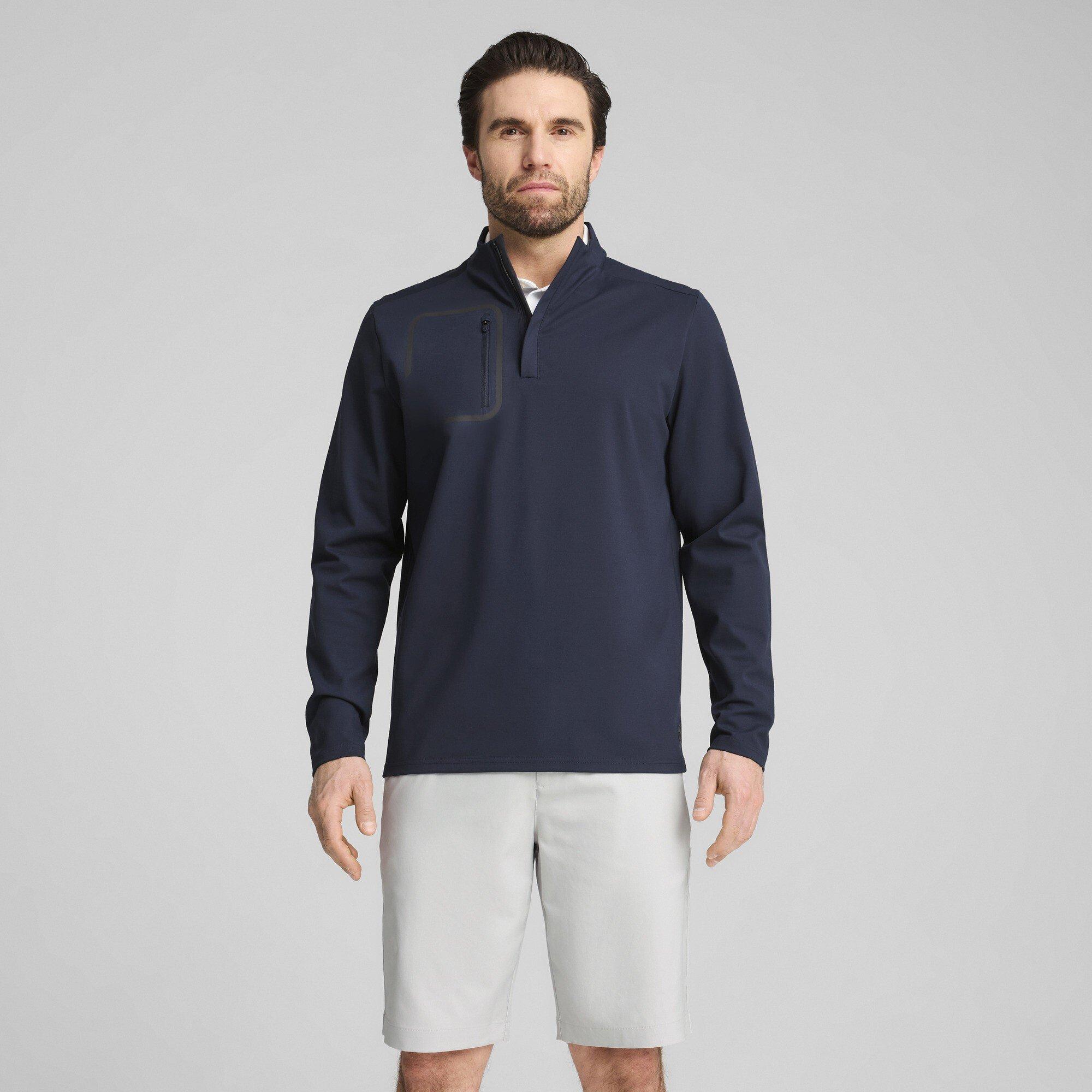 Deep Navy - Puma - Puma Cloudspun Tech 1/4 Zip Jumper Mens - 3