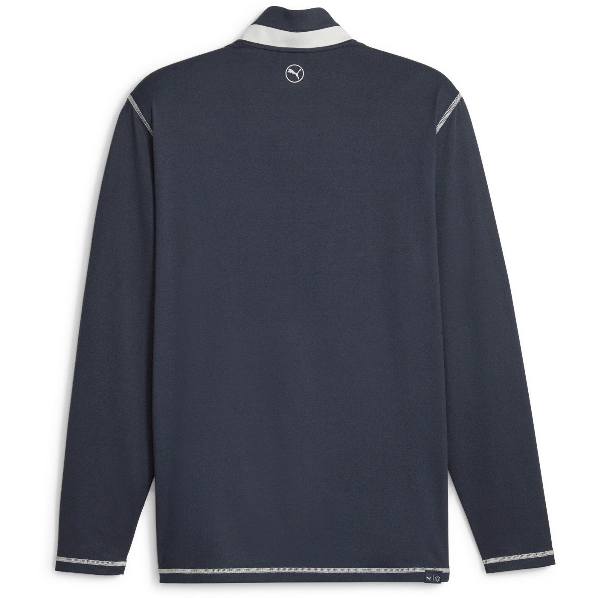 Navy/Ash Gray - Puma - Puma Lightweight 1/4 Zip Jumper Mens - 2