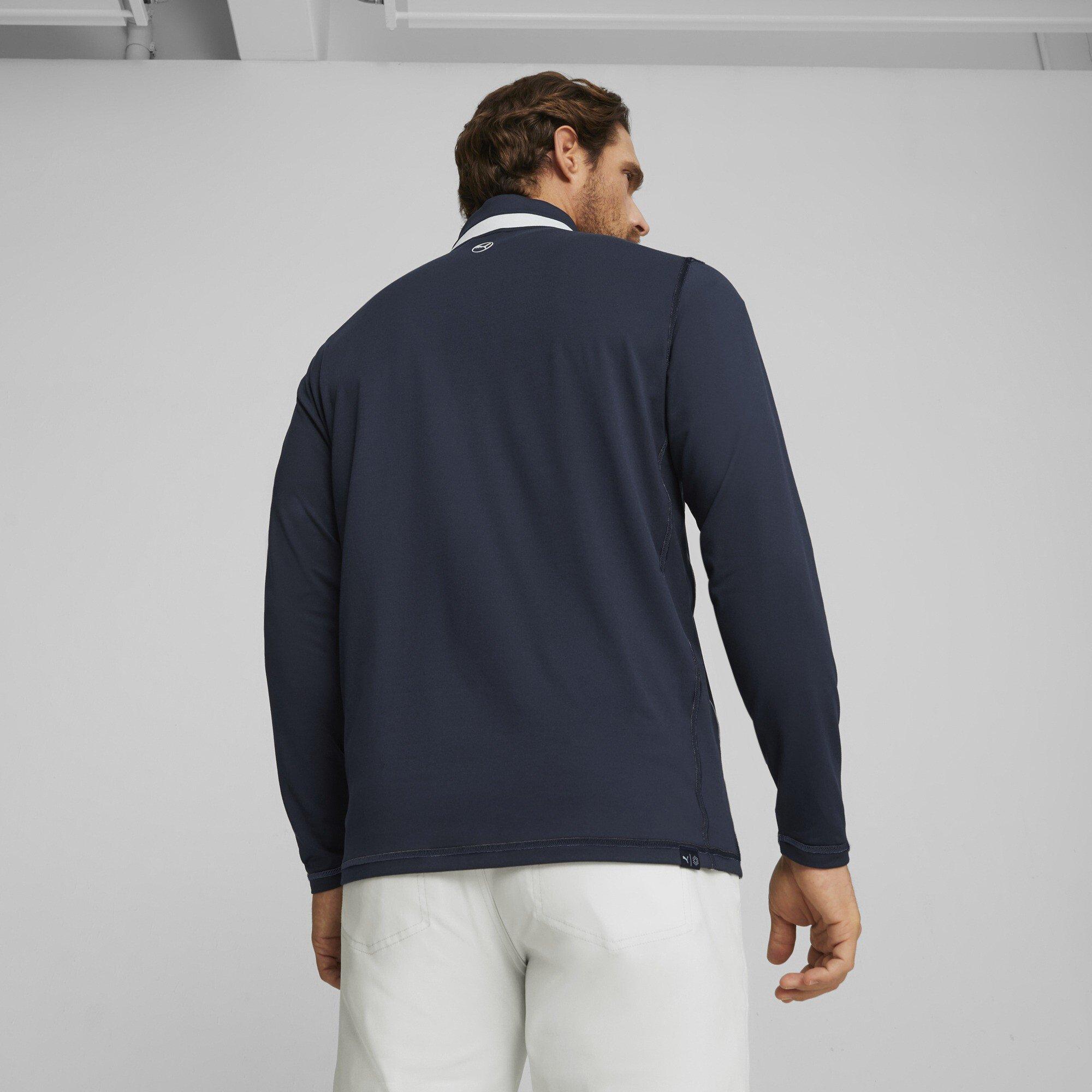 Navy/Ash Gray - Puma - Puma Lightweight 1/4 Zip Jumper Mens - 4