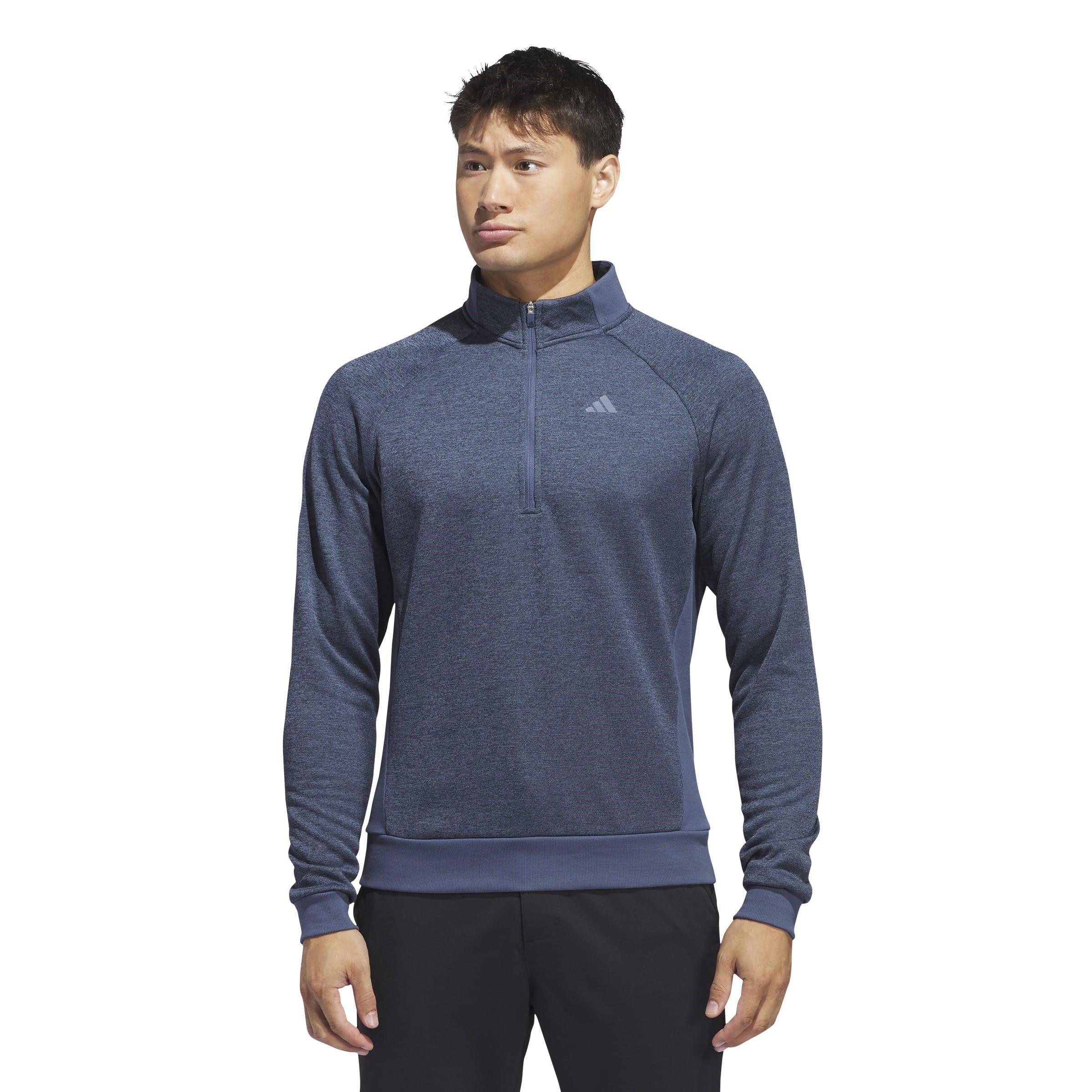 Collegiate Navy - adidas - Men's Dwr Zipped Pullover Jumper, Black - 2