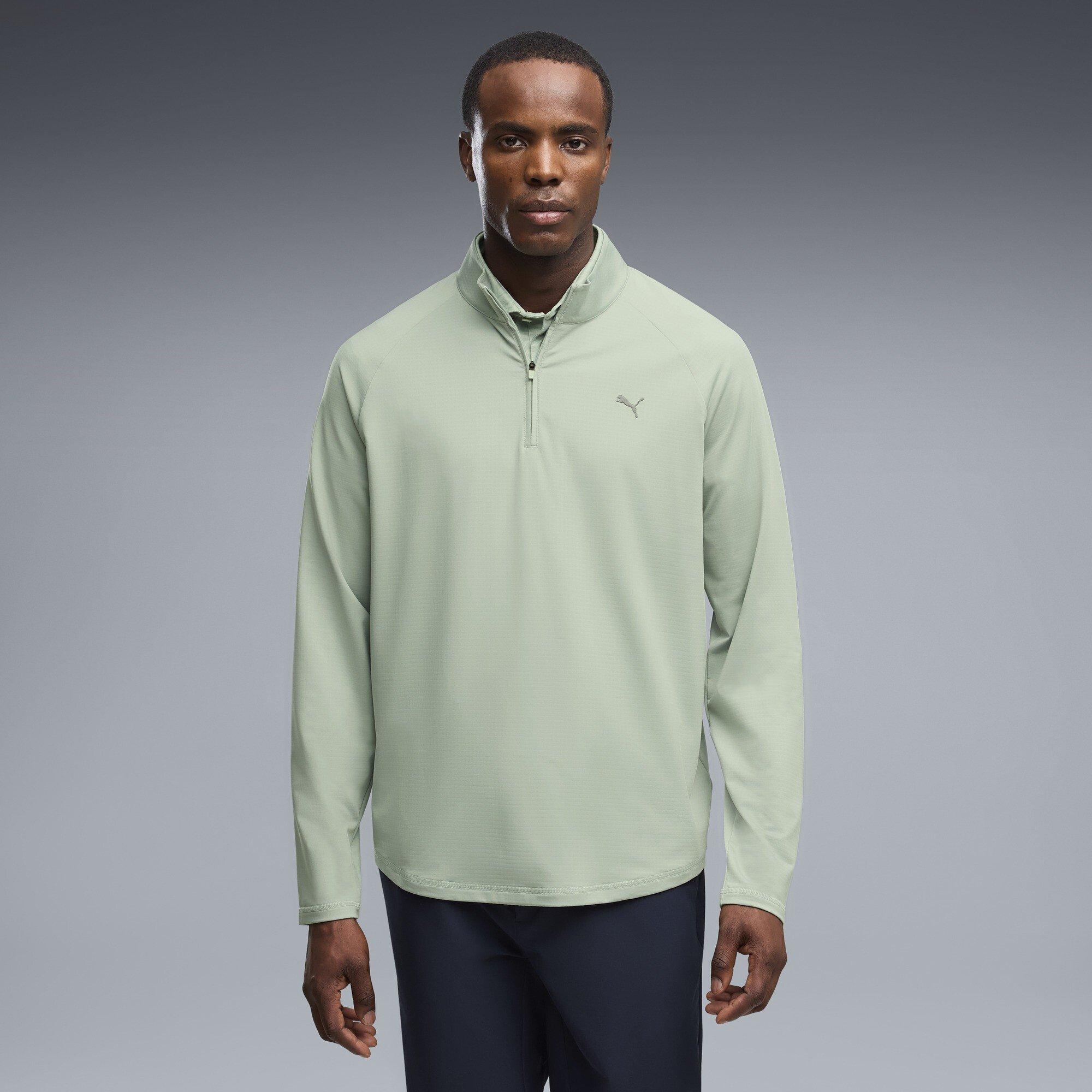 Green - Puma - Men's Pure Grid 1/4 Zip Pullover - 3