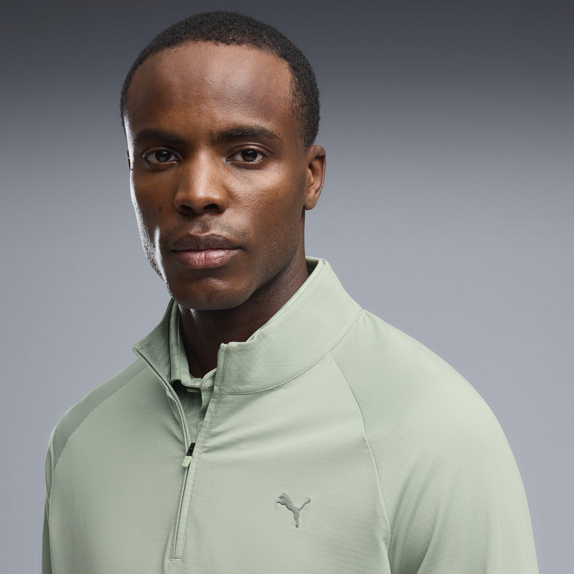 Green - Puma - Men's Pure Grid 1/4 Zip Pullover - 5