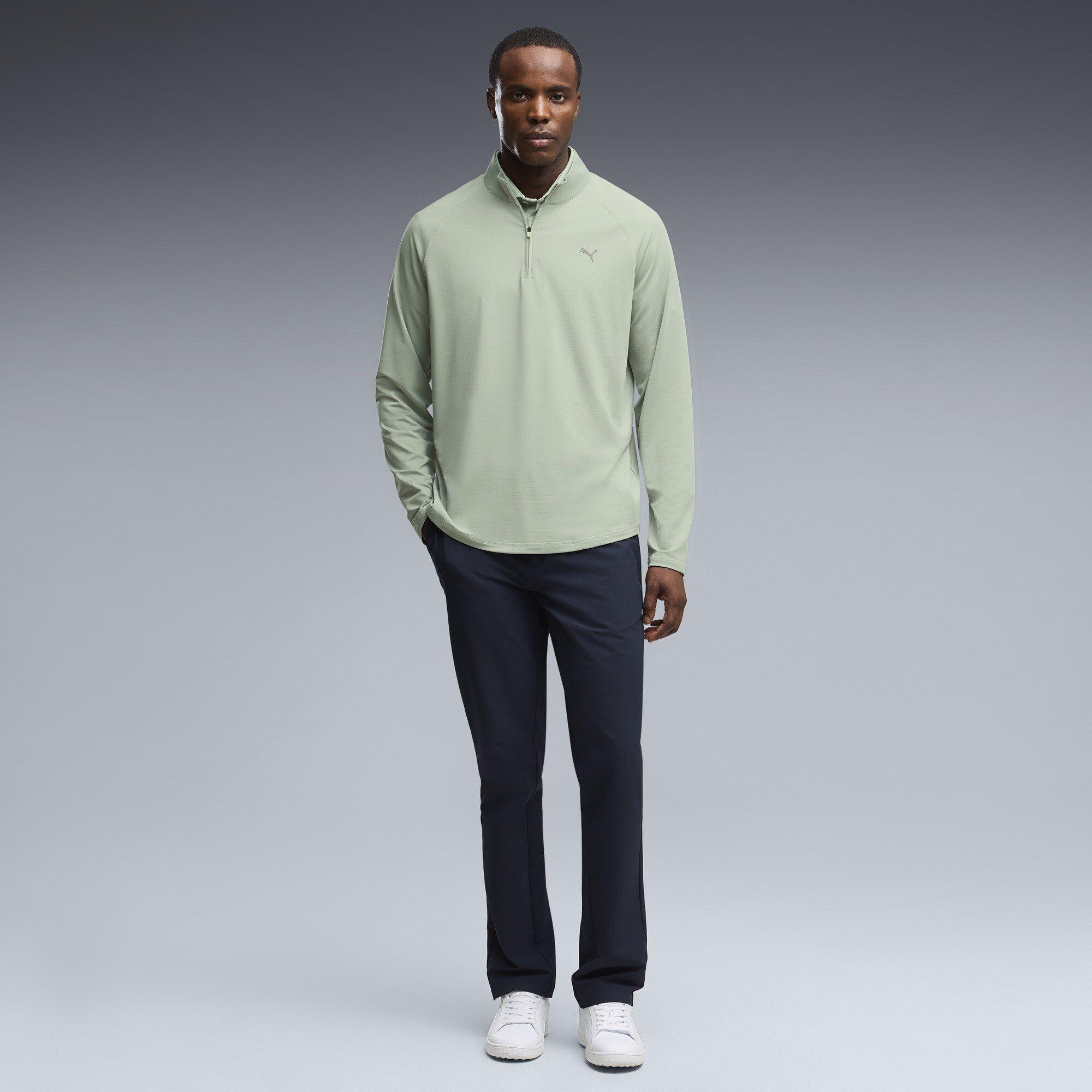 Green - Puma - Men's Pure Grid 1/4 Zip Pullover - 6