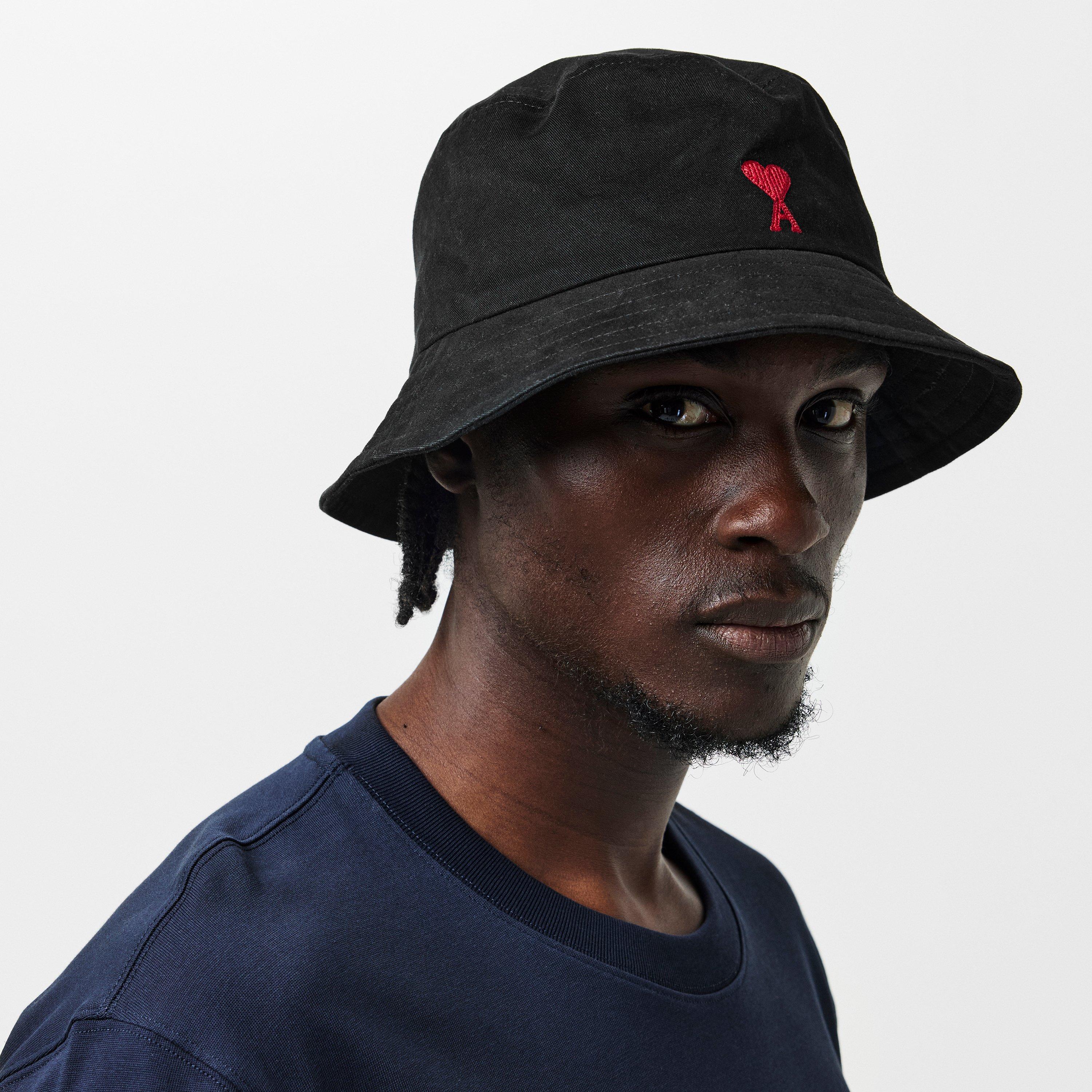 Black 001 - Ami Paris - Men's Bucket Hat - 3