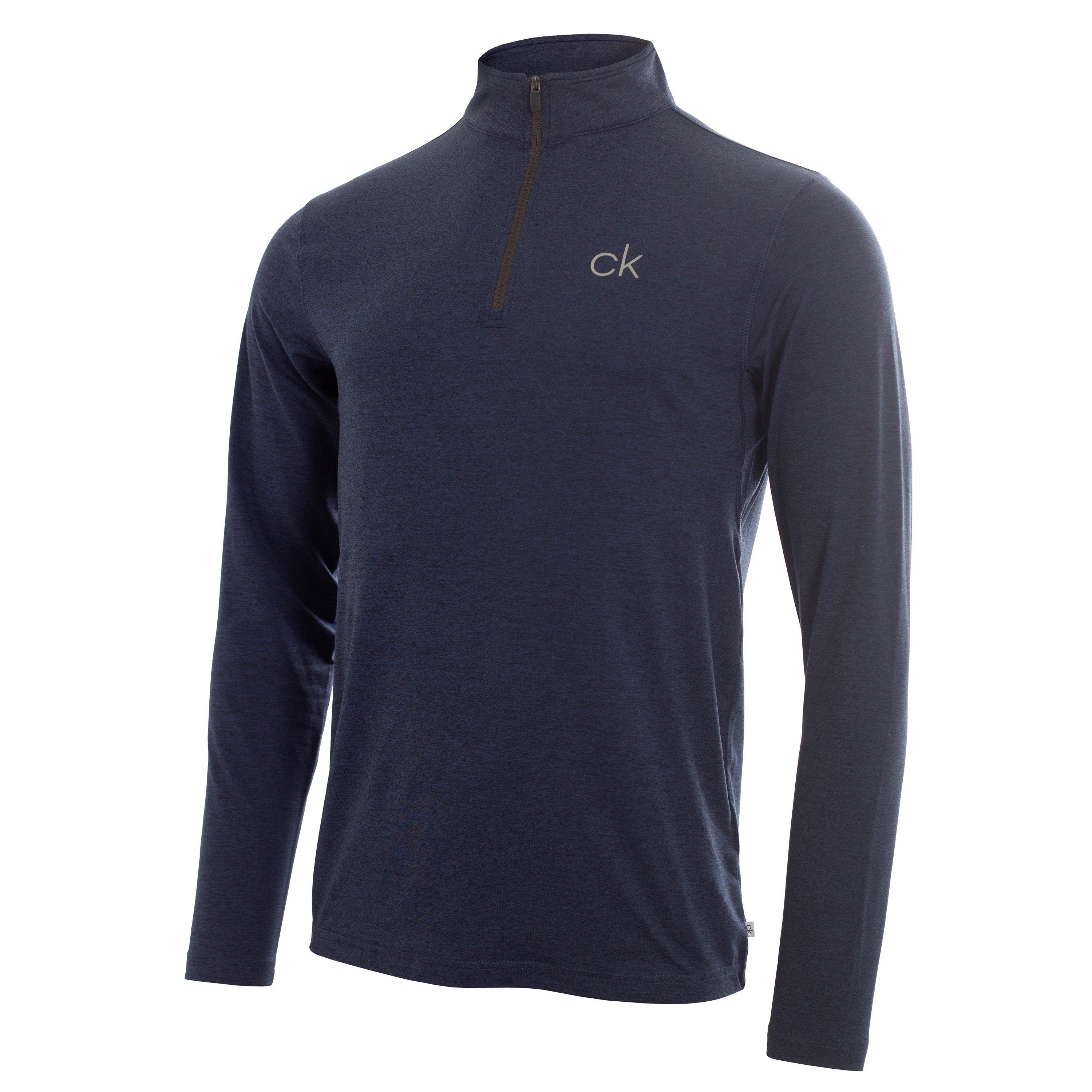 Navy Marl - Calvin Klein Golf - Newport Zip Top - 1