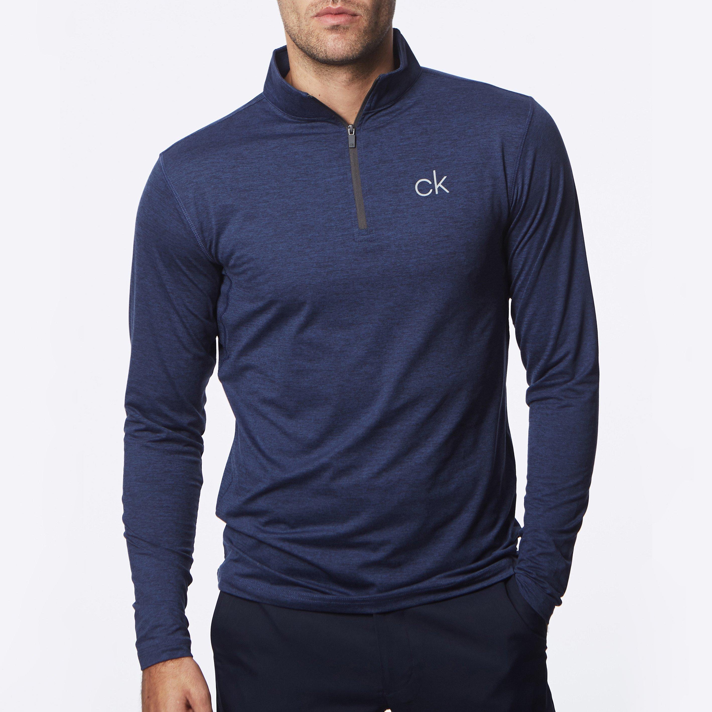 Navy Marl - Calvin Klein Golf - Newport Zip Top - 3