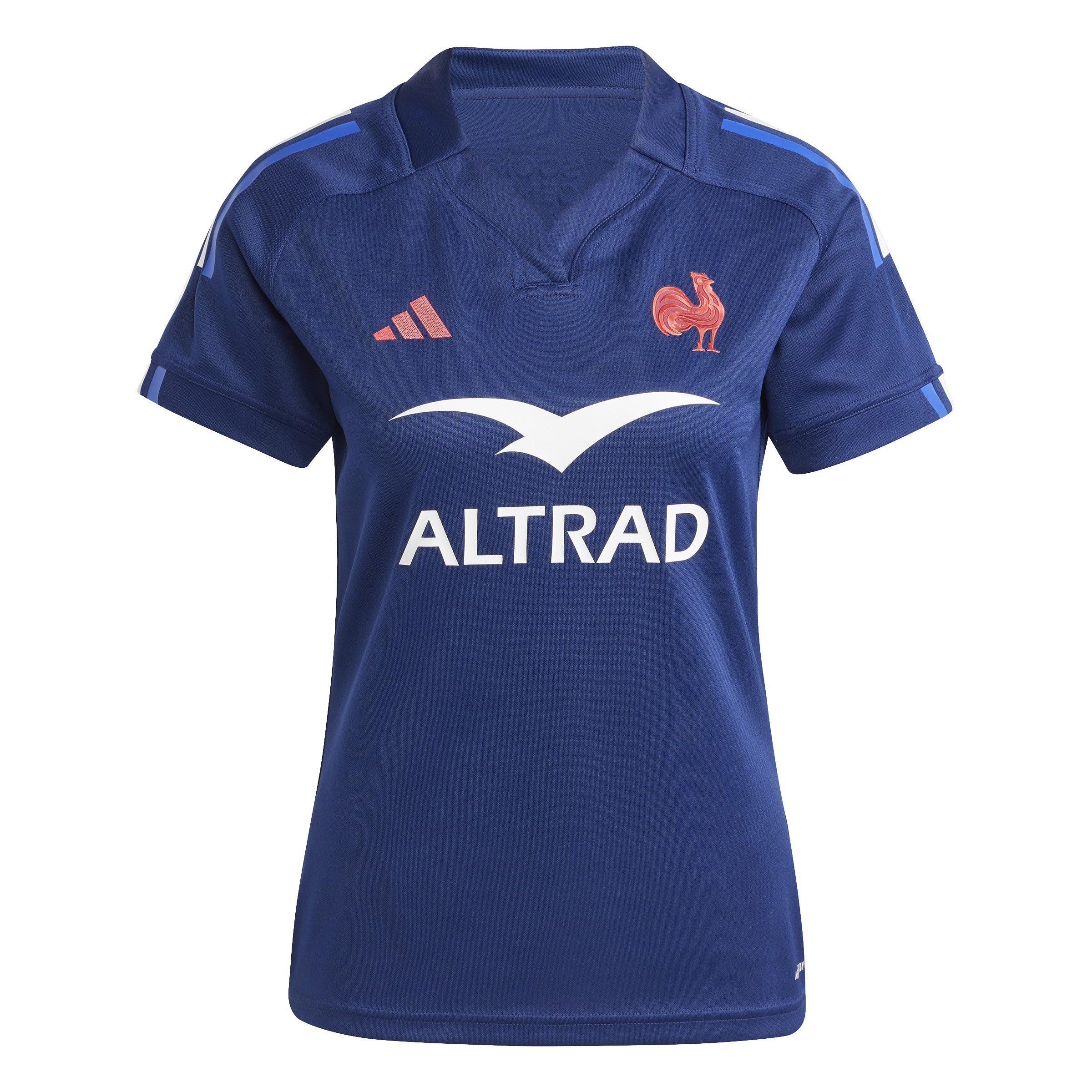 Adidas Women's France Rugby Home Shirt 2024 - Dark Blue - 8 (XS)