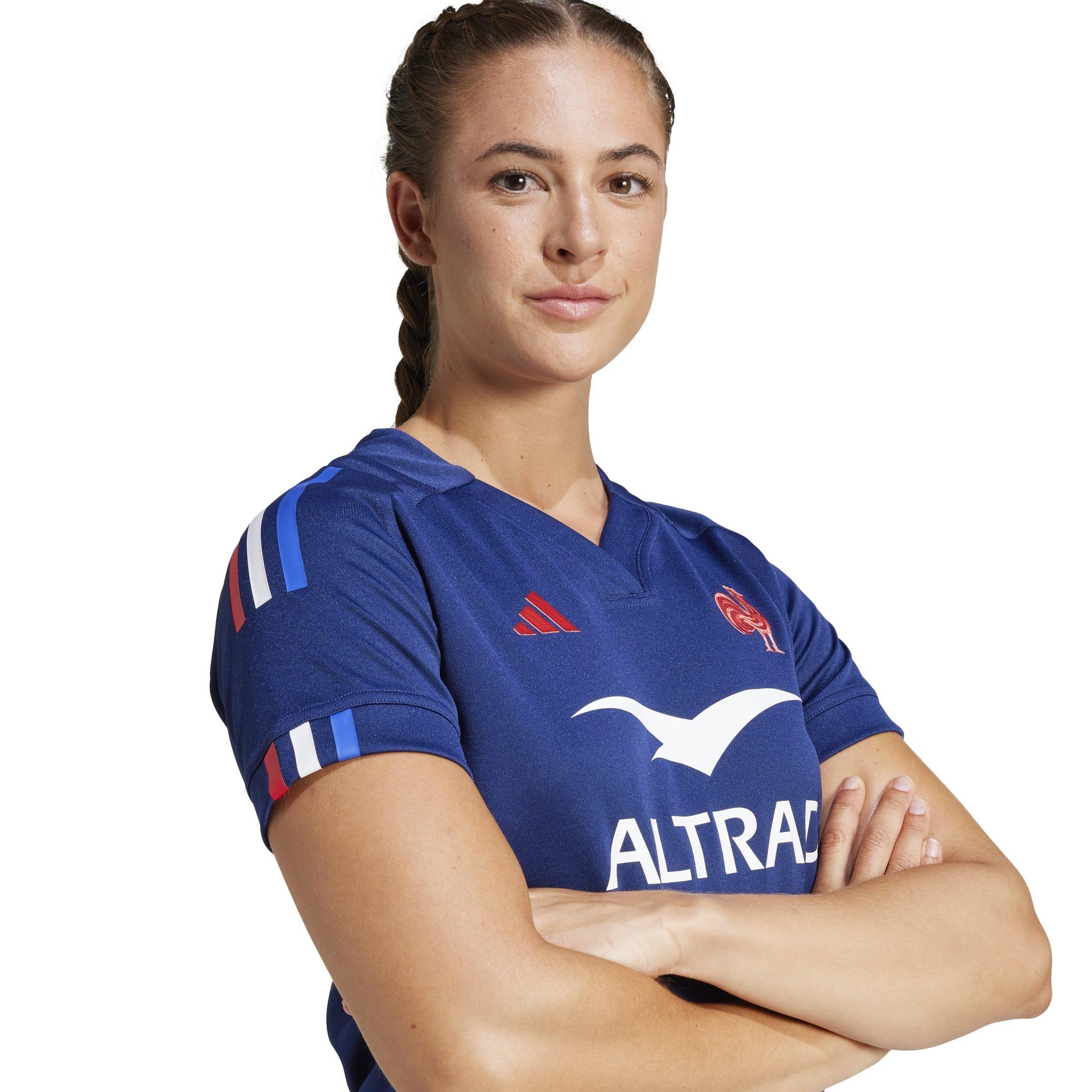 Dark Blue - adidas - France Rugby Home Shirt 2024 Womens - 6