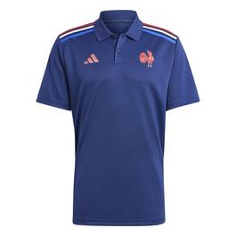 adidas France Rugby Home Polo Shirt 2024 Adults