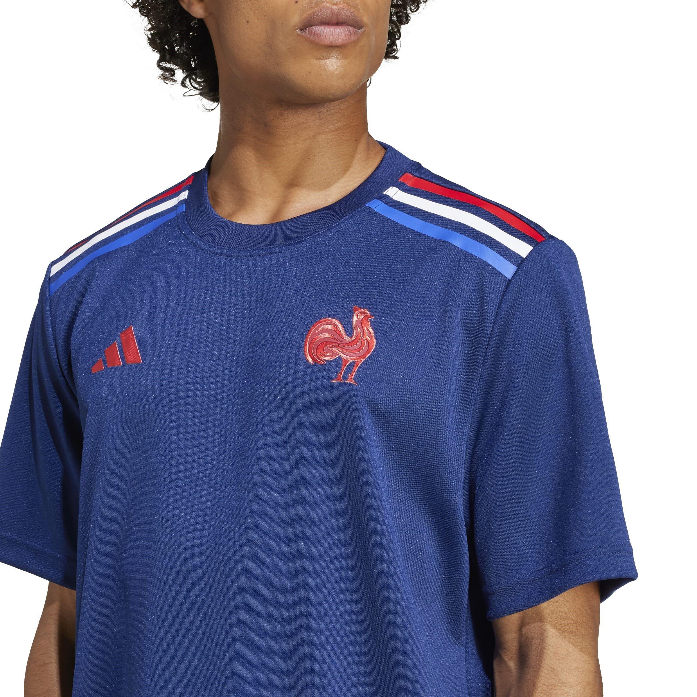 Donkerblauw - adidas - France Rugby Home T-shirt Adults - 6