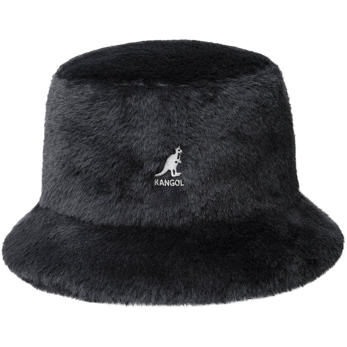 Black - Kangol - Faux Fur Bucket Hat - 1
