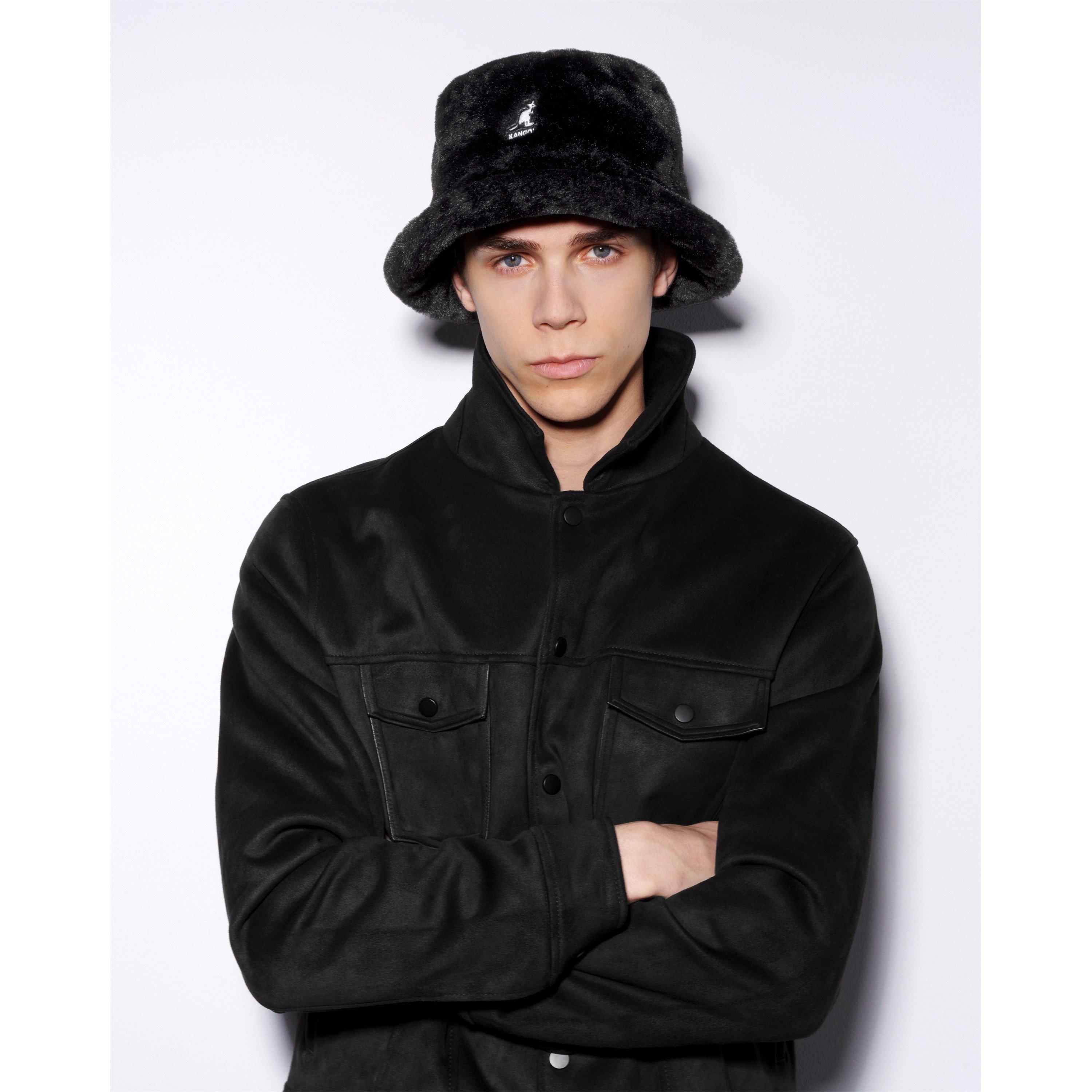 Black - Kangol - Faux Fur Bucket Hat - 2