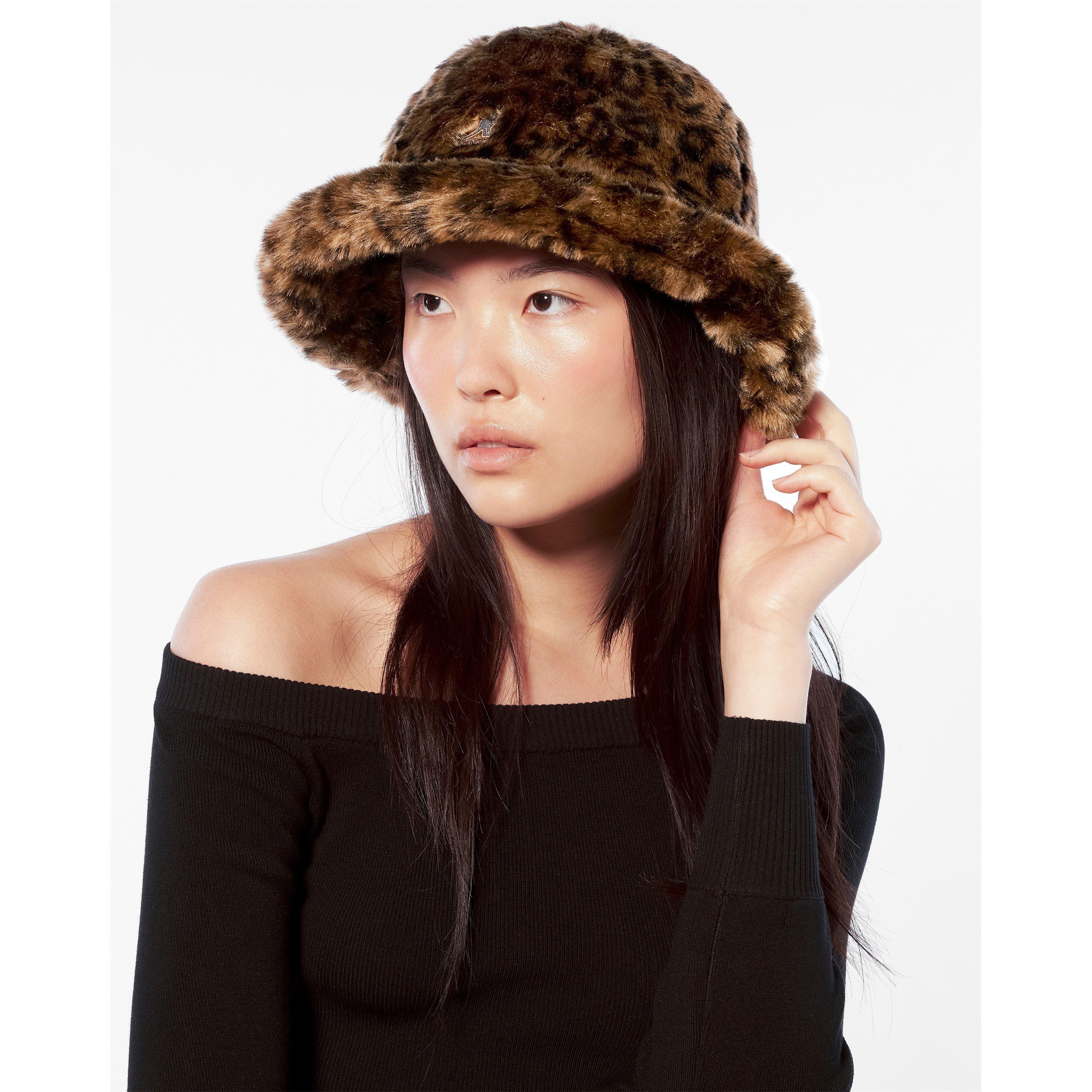 Leopard - Kangol - Faux Fur Casual Bucket Hat