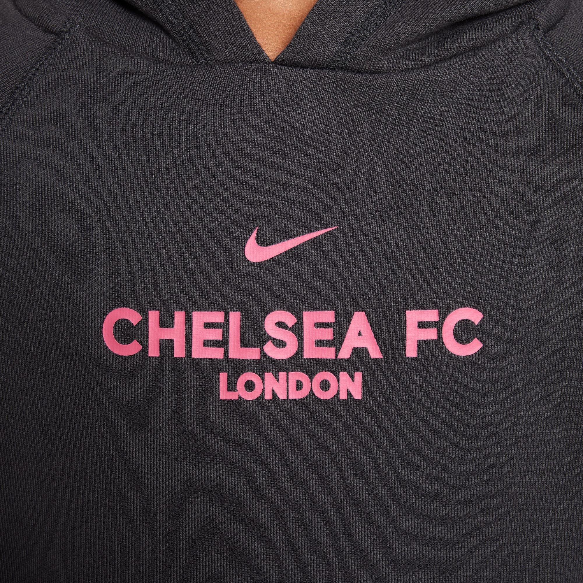 Anthracite/Pink - Nike - Chelsea Third Pullover Hoodie Juniors - 4
