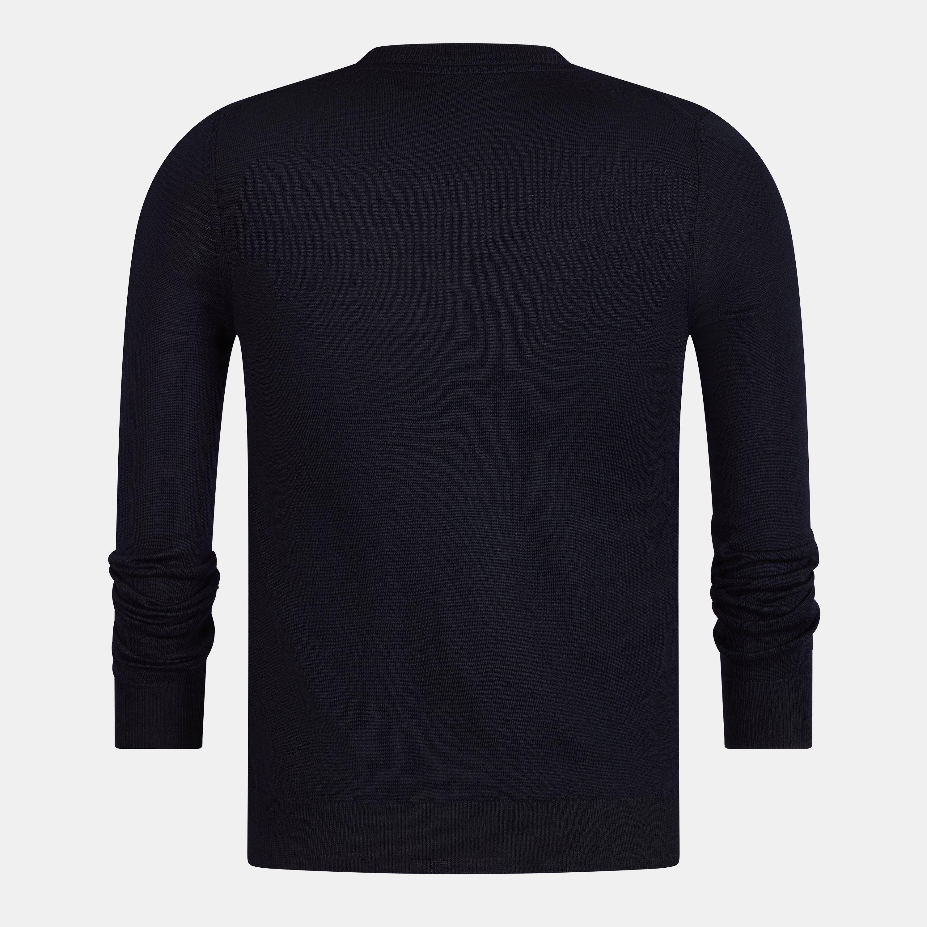 Dark Navy - Lyle and Scott - Crew Neck Sweater - 2