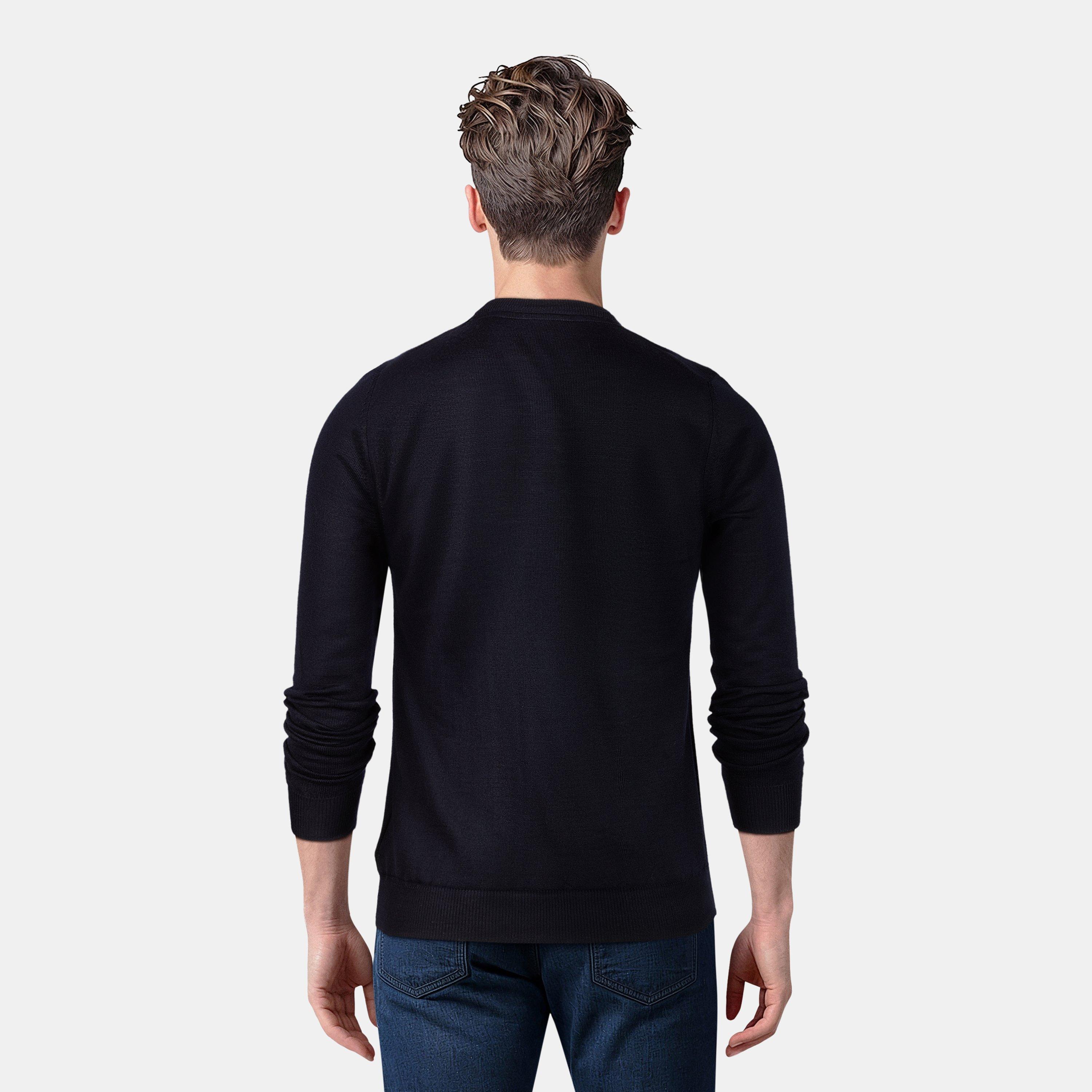 Dark Navy - Lyle and Scott - Crew Neck Sweater - 4
