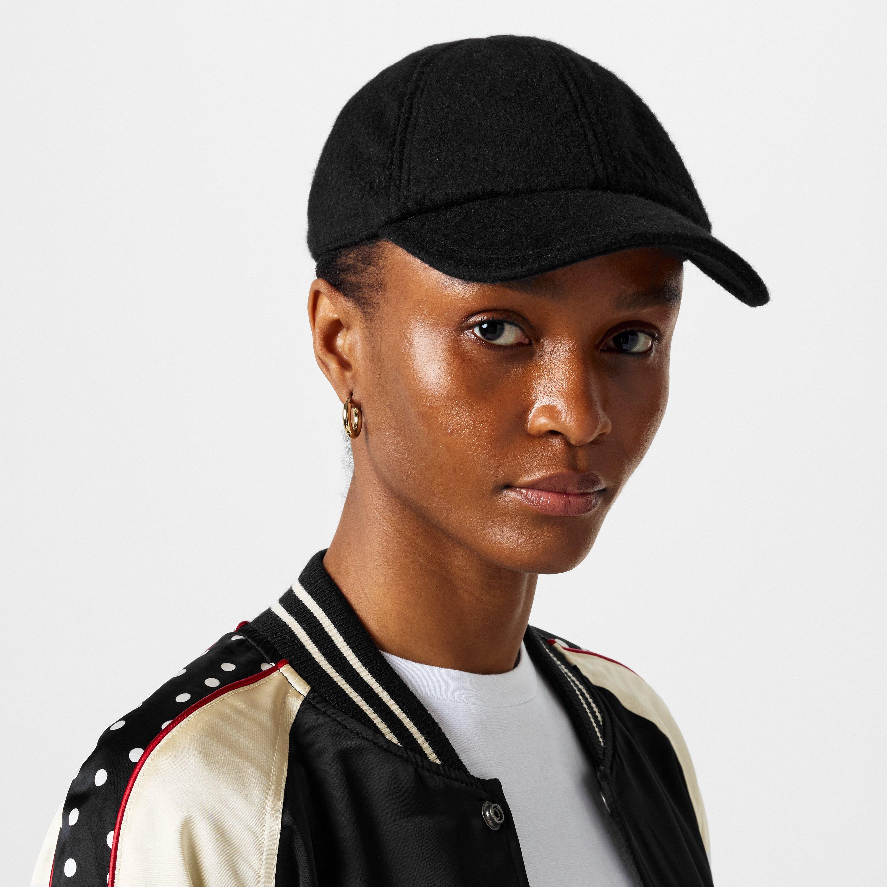 Black - Saint Laurent - Women's Embroidered Logo Baseball Cap - 2
