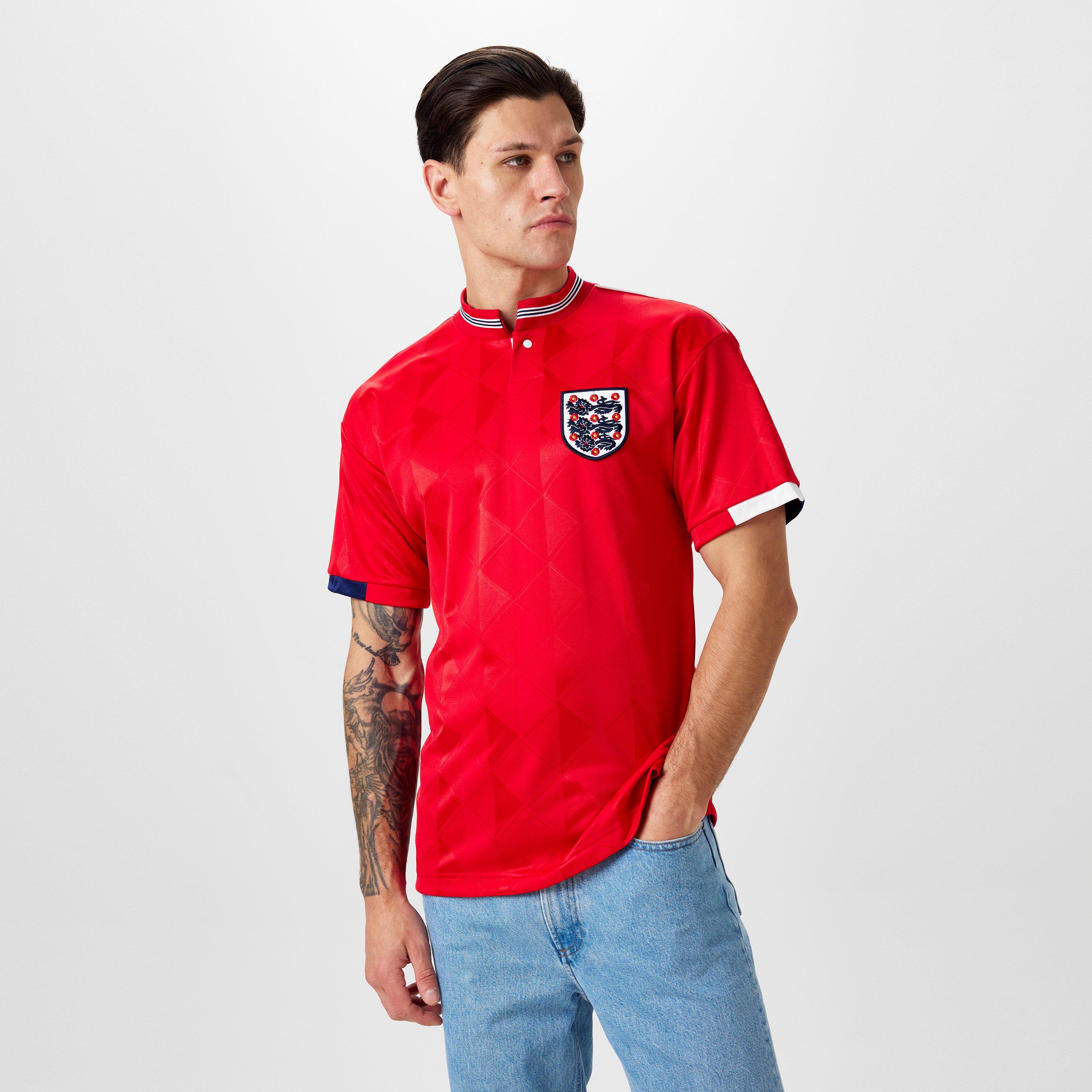 Rosso - Score Draw - England Away Shirt 1989 Adults - 3
