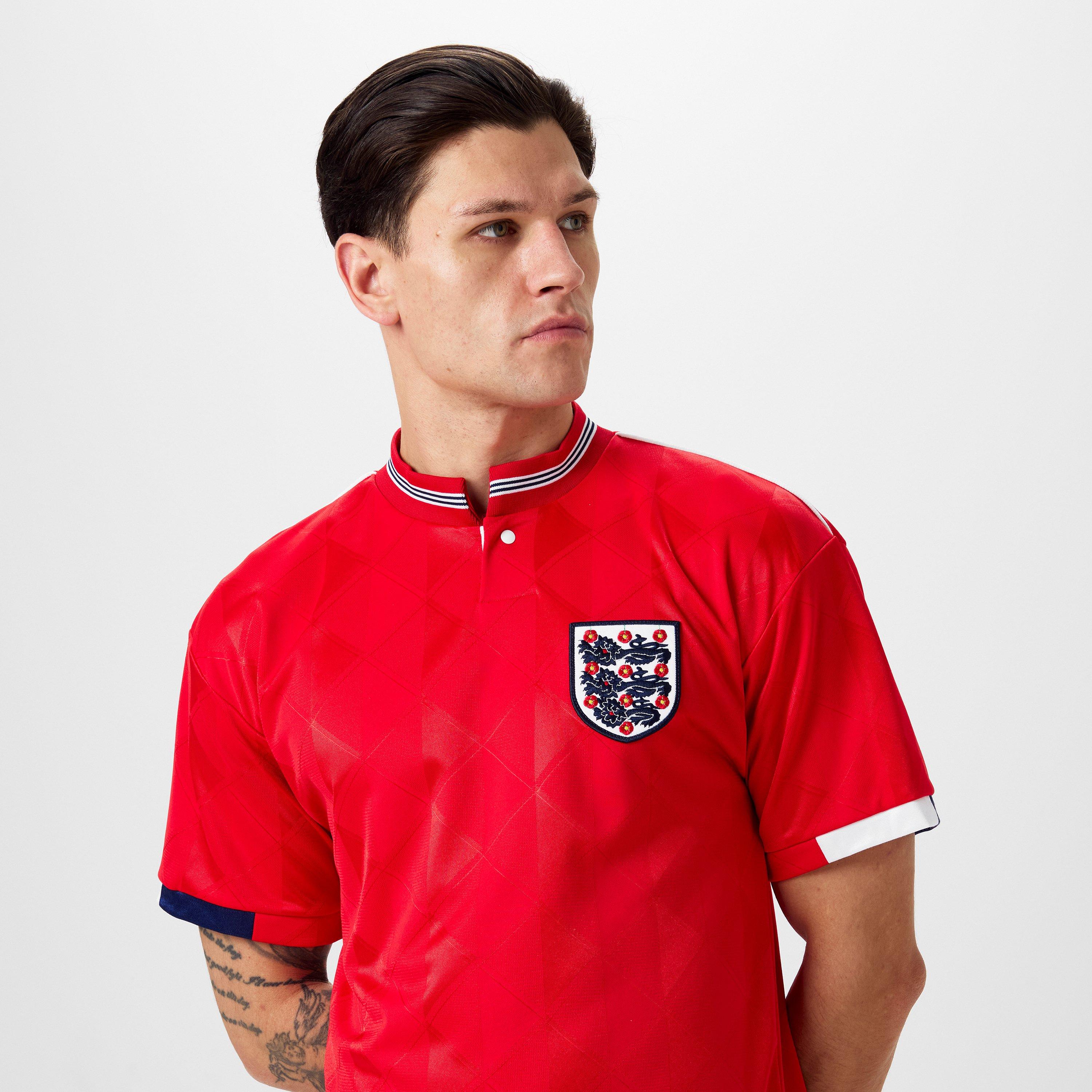 Rosso - Score Draw - England Away Shirt 1989 Adults - 5