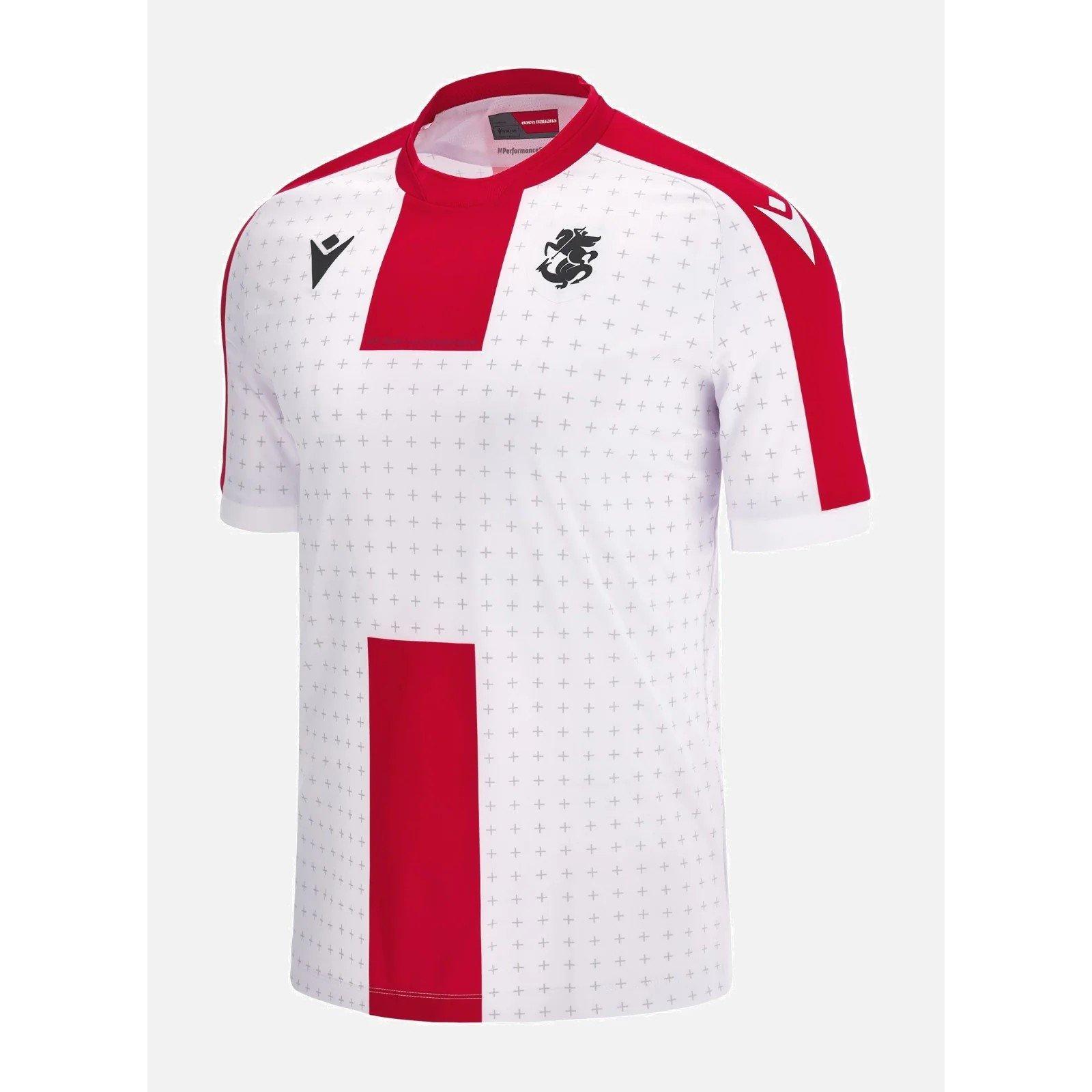 White - Macron - Georgia Home Shirt 2023 Adults - 1