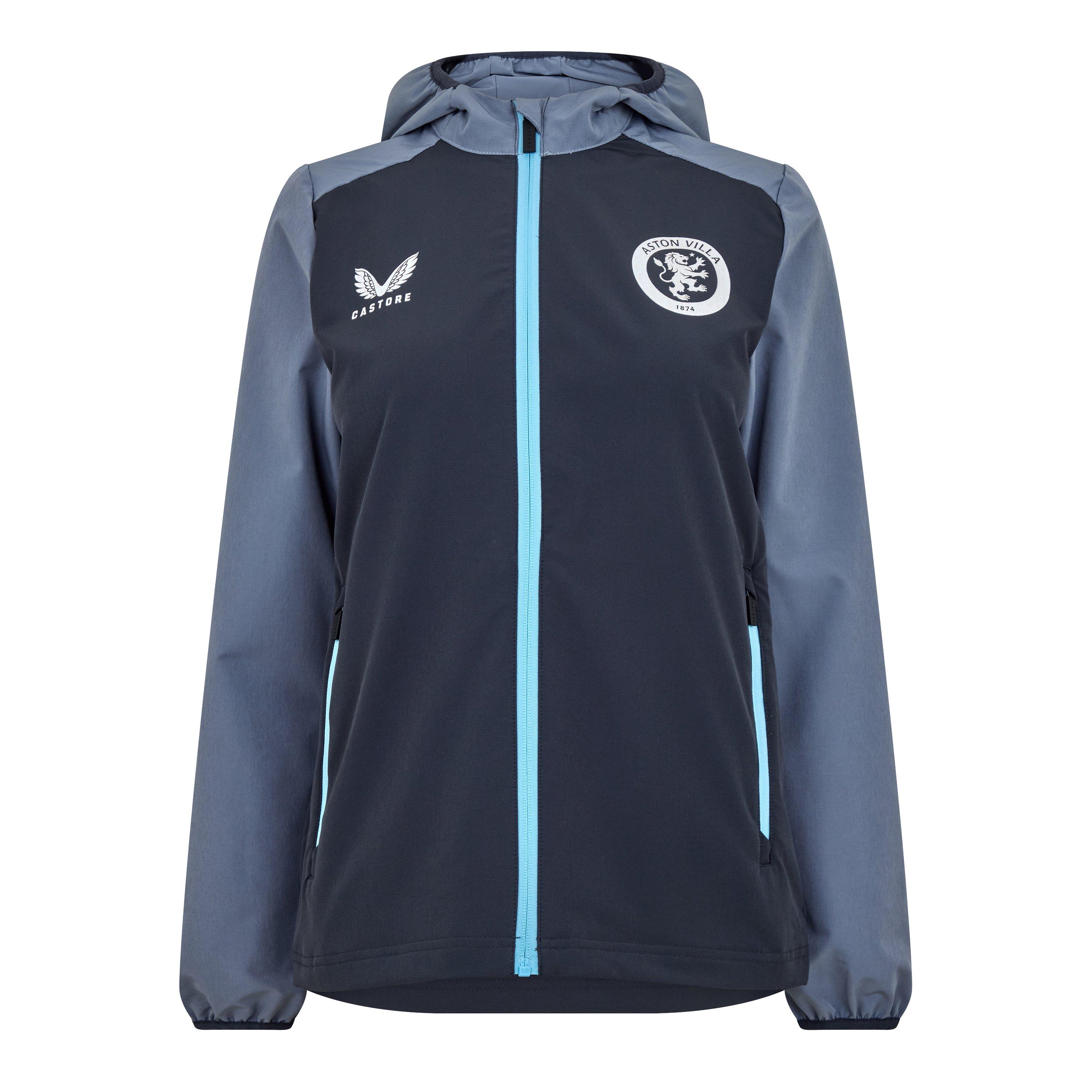 Castore Women's Aston Villa Licensed Rain Anorak Jacket - Ebony - 20 (3XL)