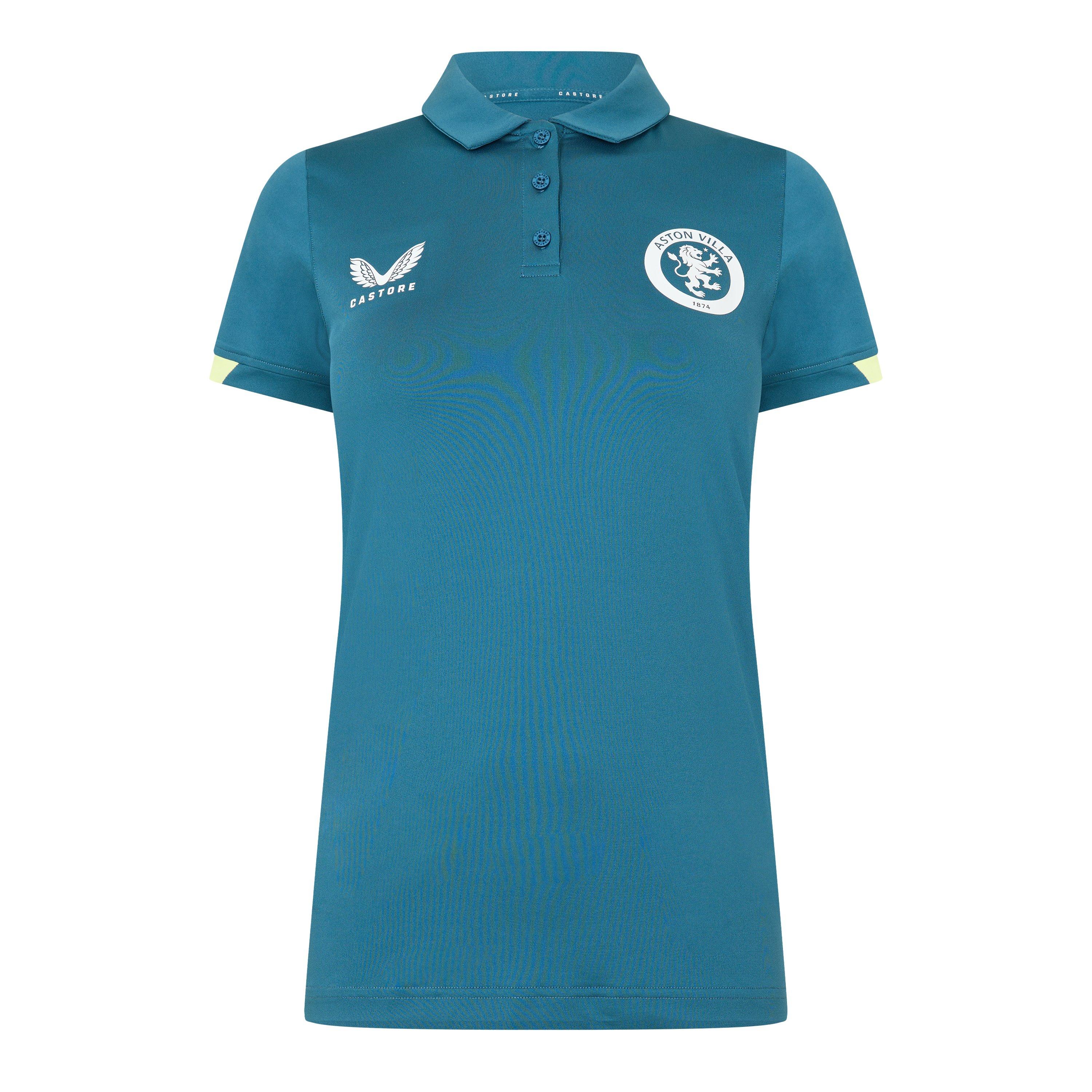 Castore Women's Aston Villa Licensed Polo Shirt - Deep Dive - 14 (L)