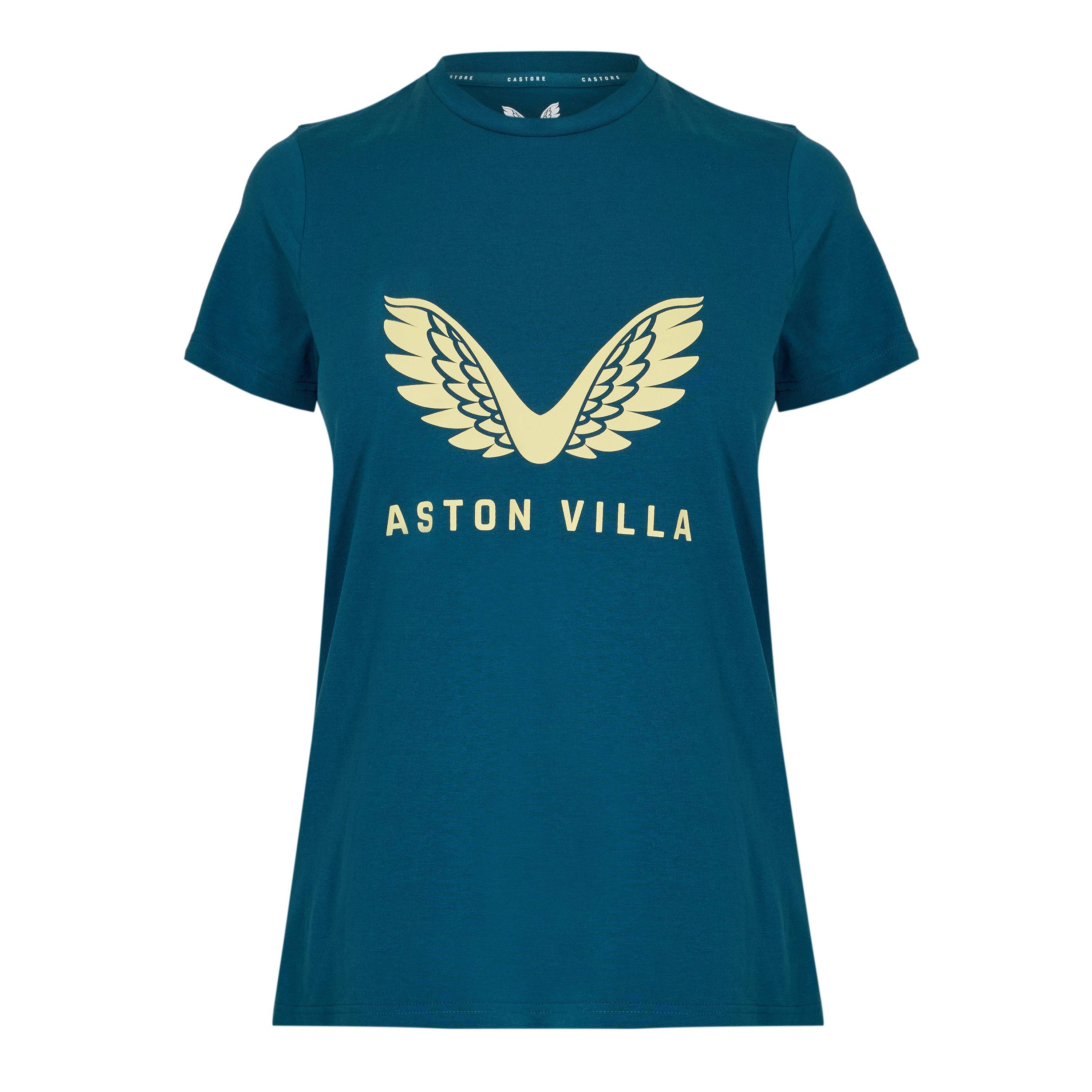 Castore Women's Aston Villa Short Sleeve Licensed T-Shirt - Deep Dive - 16 (XL)