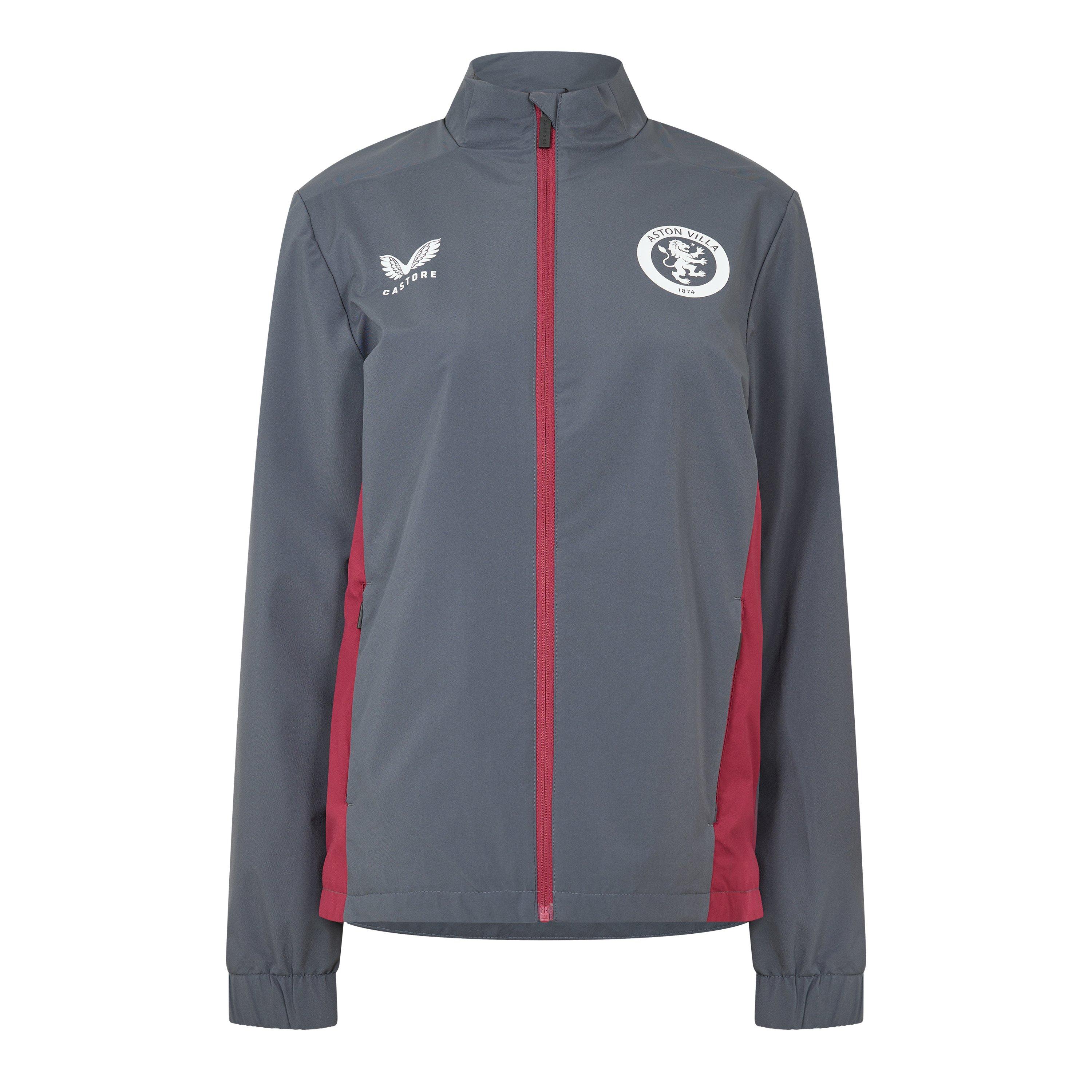 Ebony/Rhod - Castore - Women's Aston Villa Licensed Rain Anorak Jacket - 1
