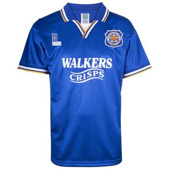 Score Draw ScoreDraw Leicester City 1995 Retro Football Shirt Adults