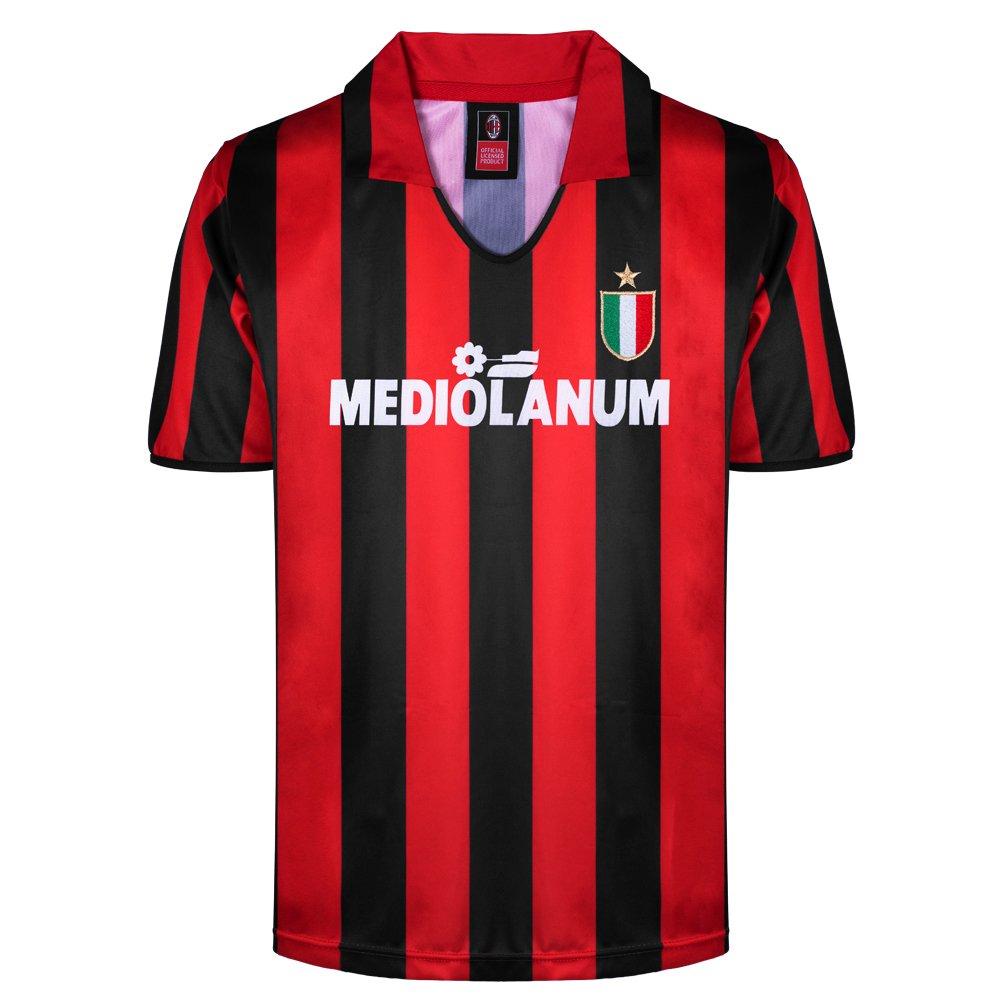 Vermelho/Preto - Score Draw - AC Milan Home Shirt 1998 1999 Adults - 7