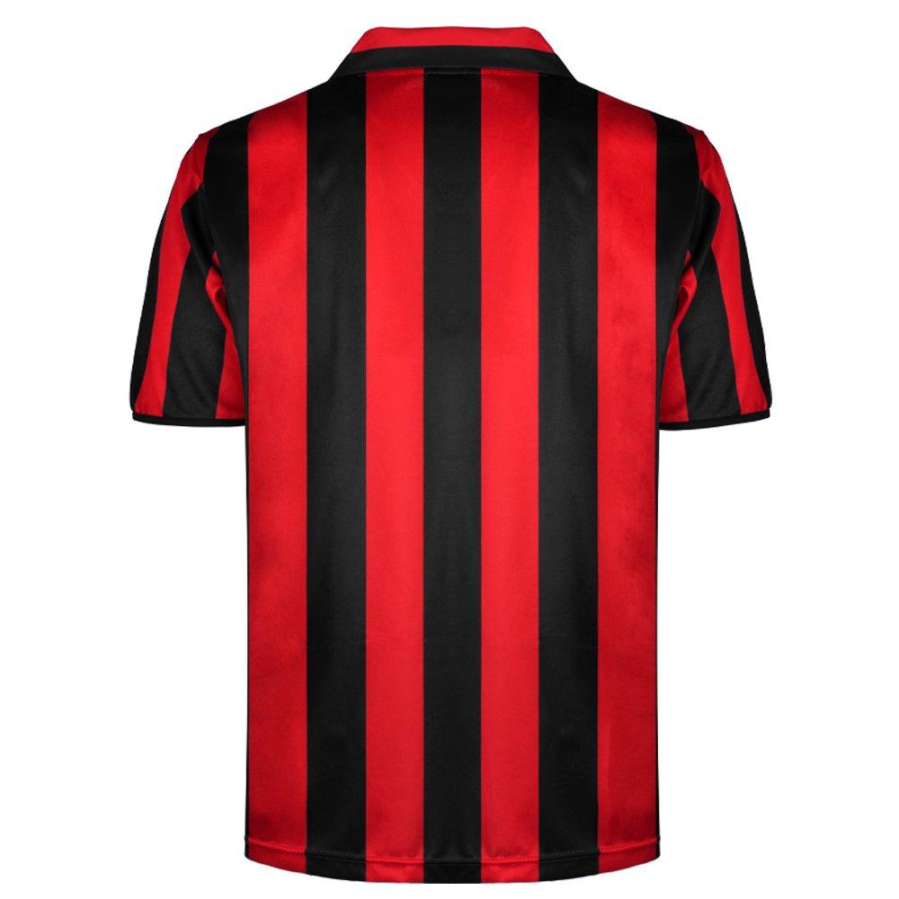Vermelho/Preto - Score Draw - AC Milan Home Shirt 1998 1999 Adults - 8