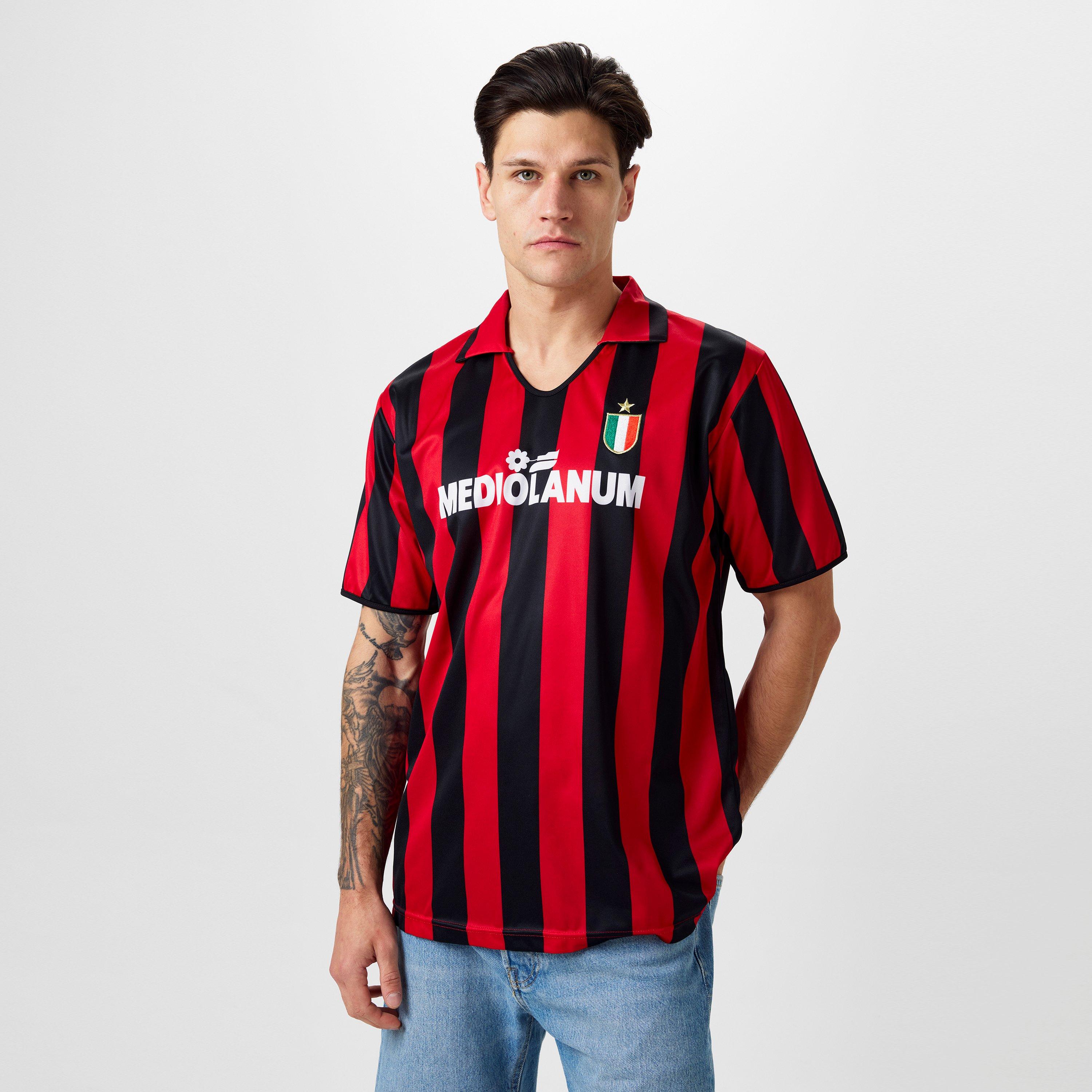 Vermelho/Preto - Score Draw - AC Milan Home Shirt 1998 1999 Adults - 3