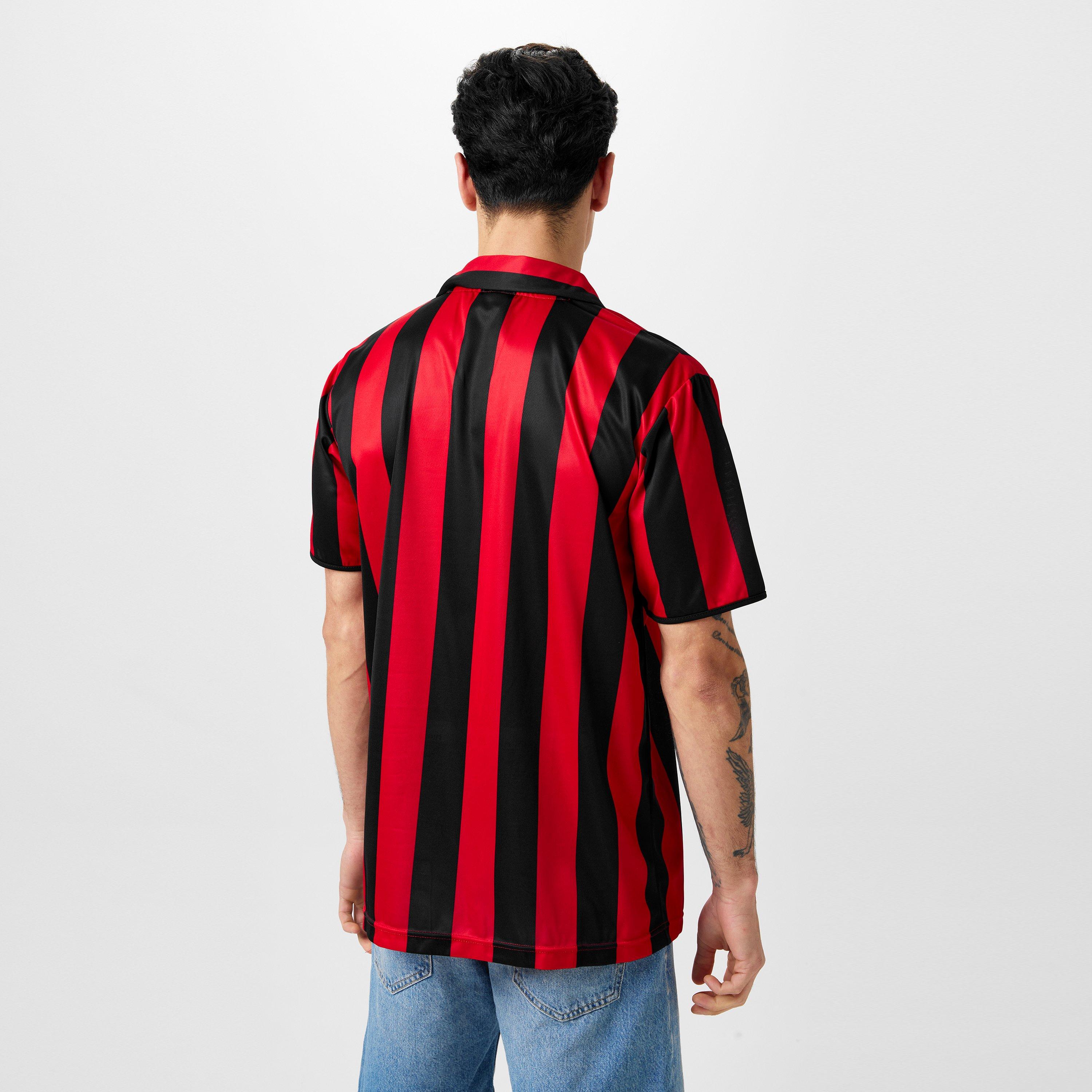 Vermelho/Preto - Score Draw - AC Milan Home Shirt 1998 1999 Adults - 4