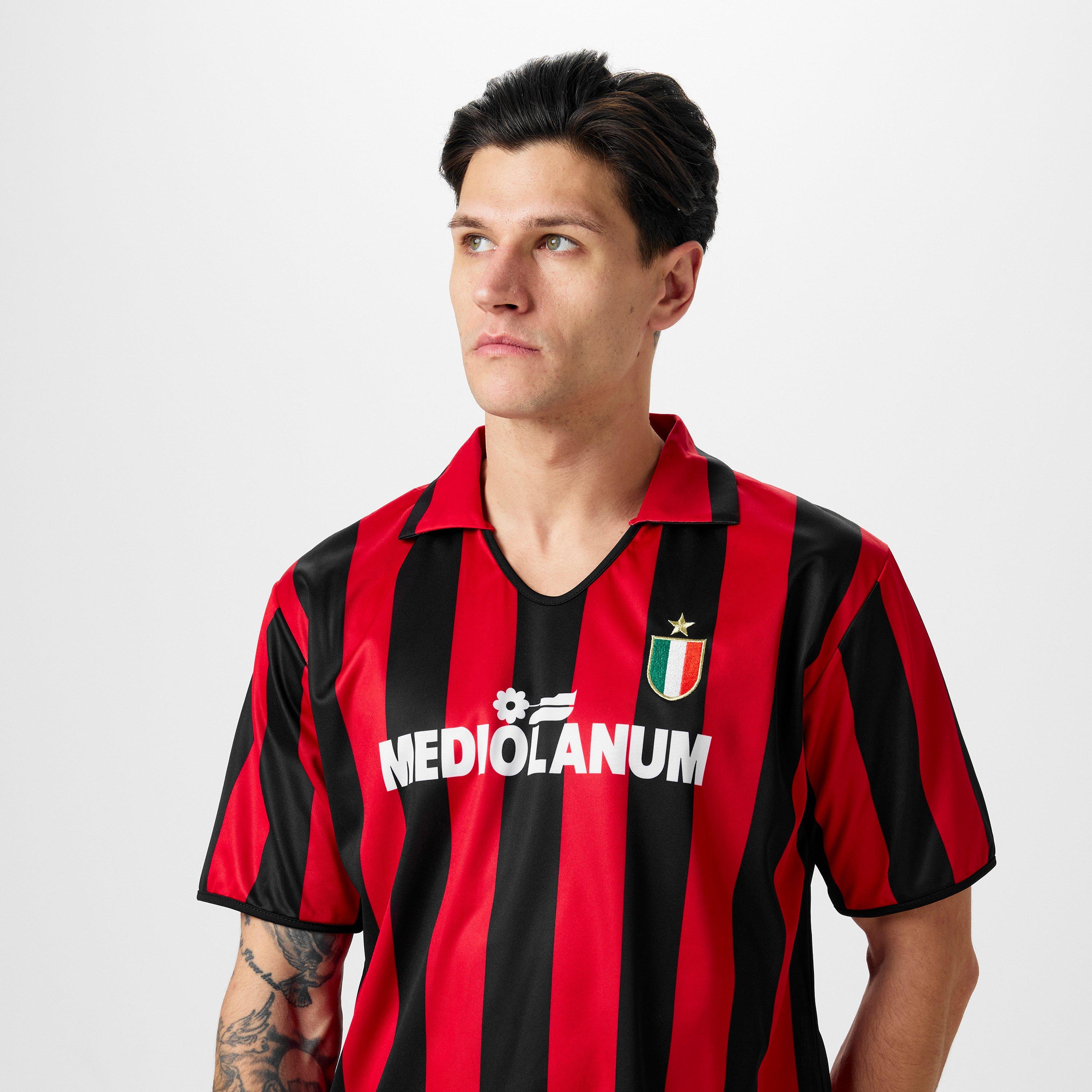 Vermelho/Preto - Score Draw - AC Milan Home Shirt 1998 1999 Adults - 5