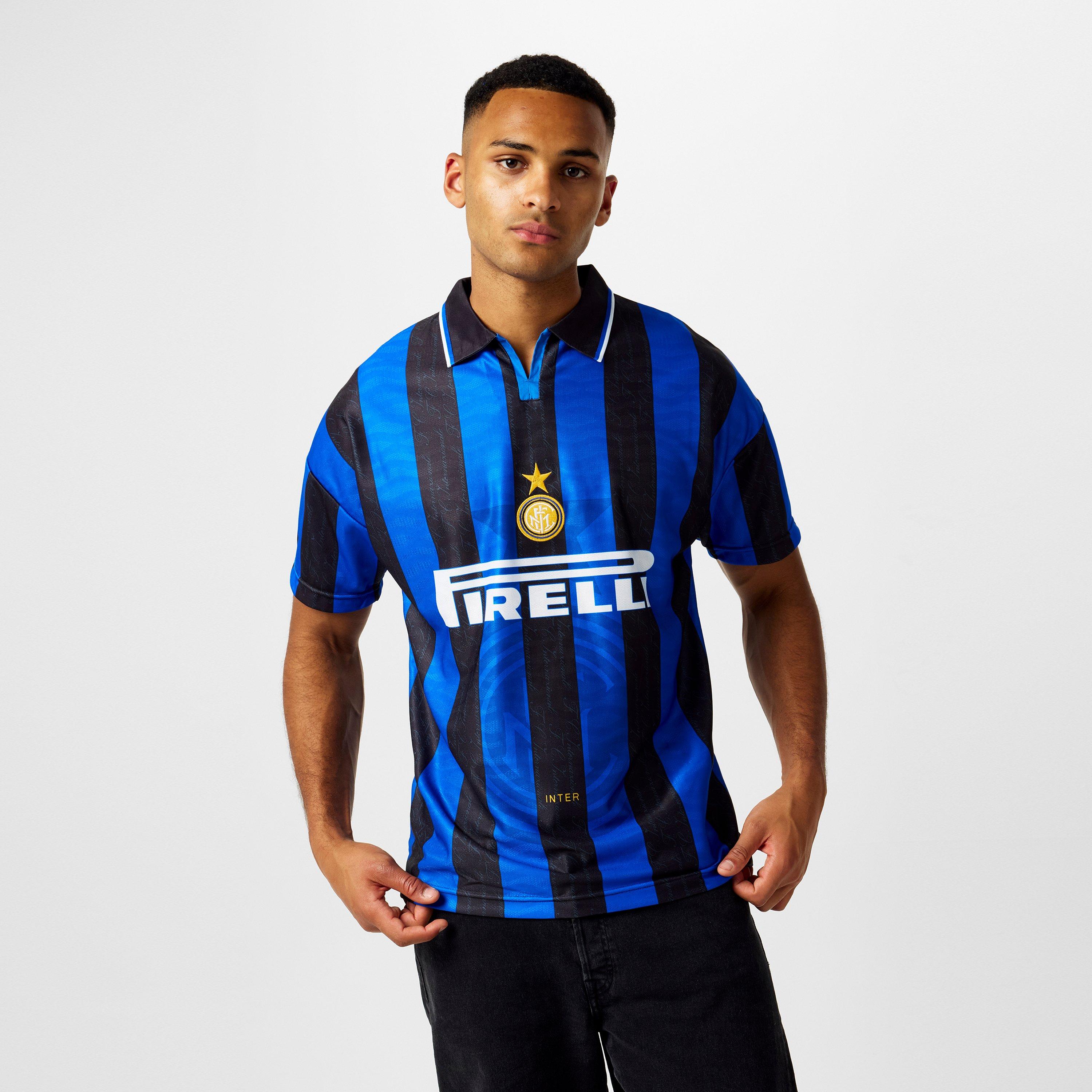 Blau/Schwarz - Score Draw - Internazionale Home Shirt 1996 Adults - 3