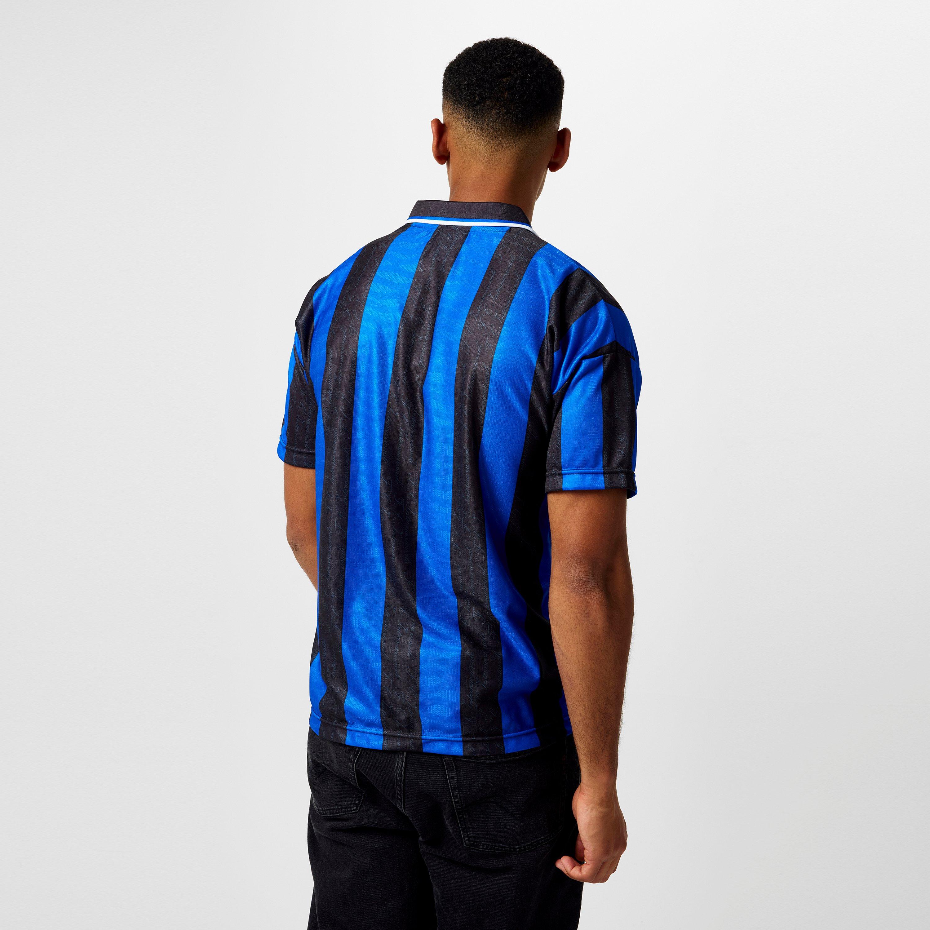 Blau/Schwarz - Score Draw - Internazionale Home Shirt 1996 Adults - 4