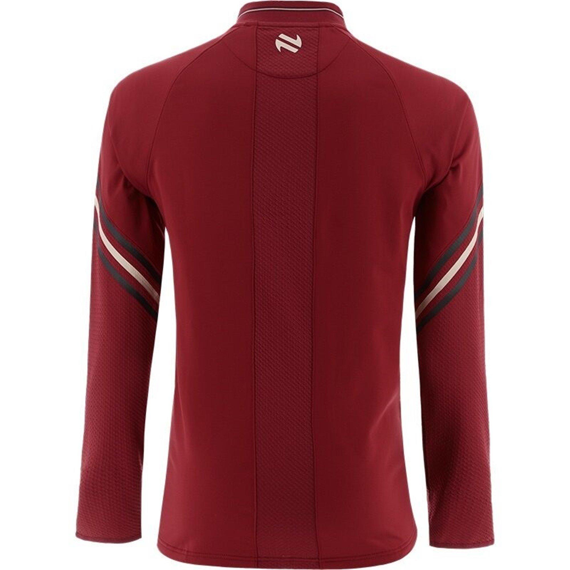 Tomato/Blk/Sand - ONeills - Galway Weston Half Zip Brushed Top Junior - 2
