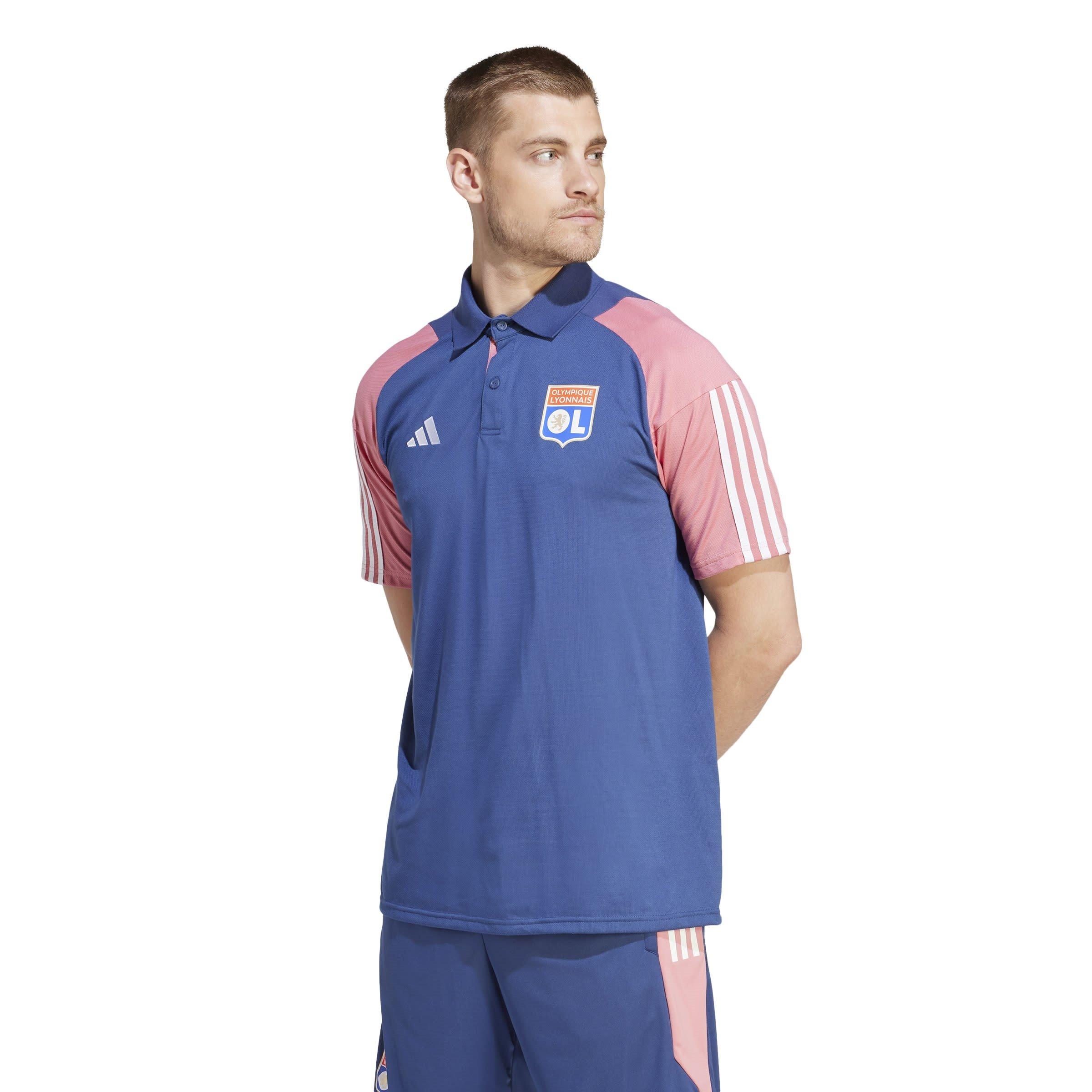 Indigo/Hzy Rs - adidas - Olympique Lyonnais Tiro 23 Training Polo Shirt Adults - 2