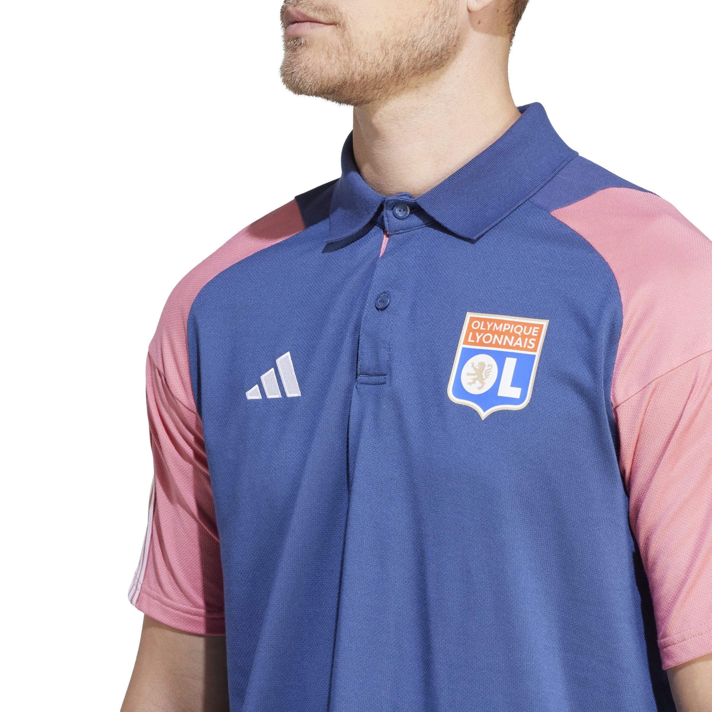 Indigo/Hzy Rs - adidas - Olympique Lyonnais Tiro 23 Training Polo Shirt Adults - 5