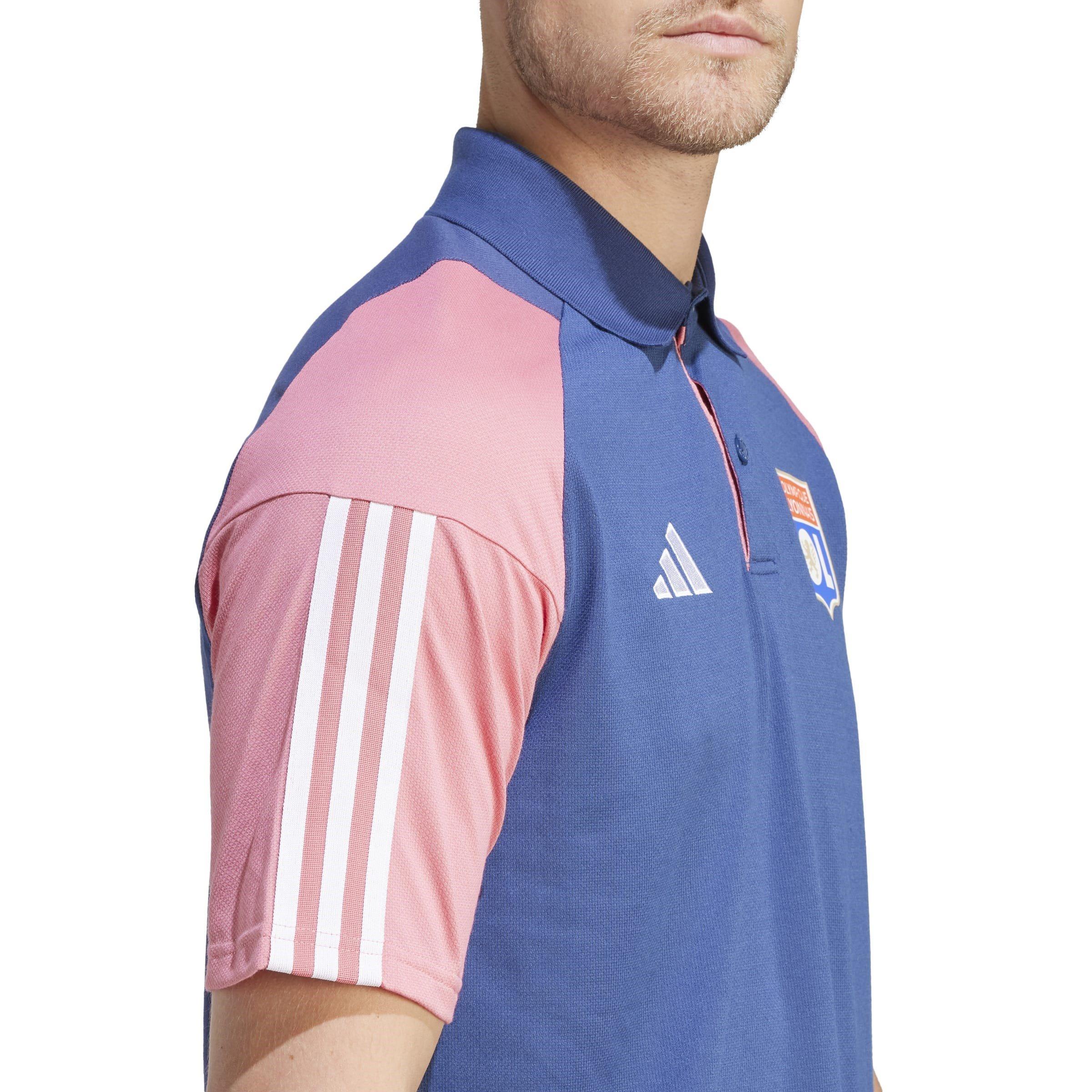 Indigo/Hzy Rs - adidas - Olympique Lyonnais Tiro 23 Training Polo Shirt Adults - 6