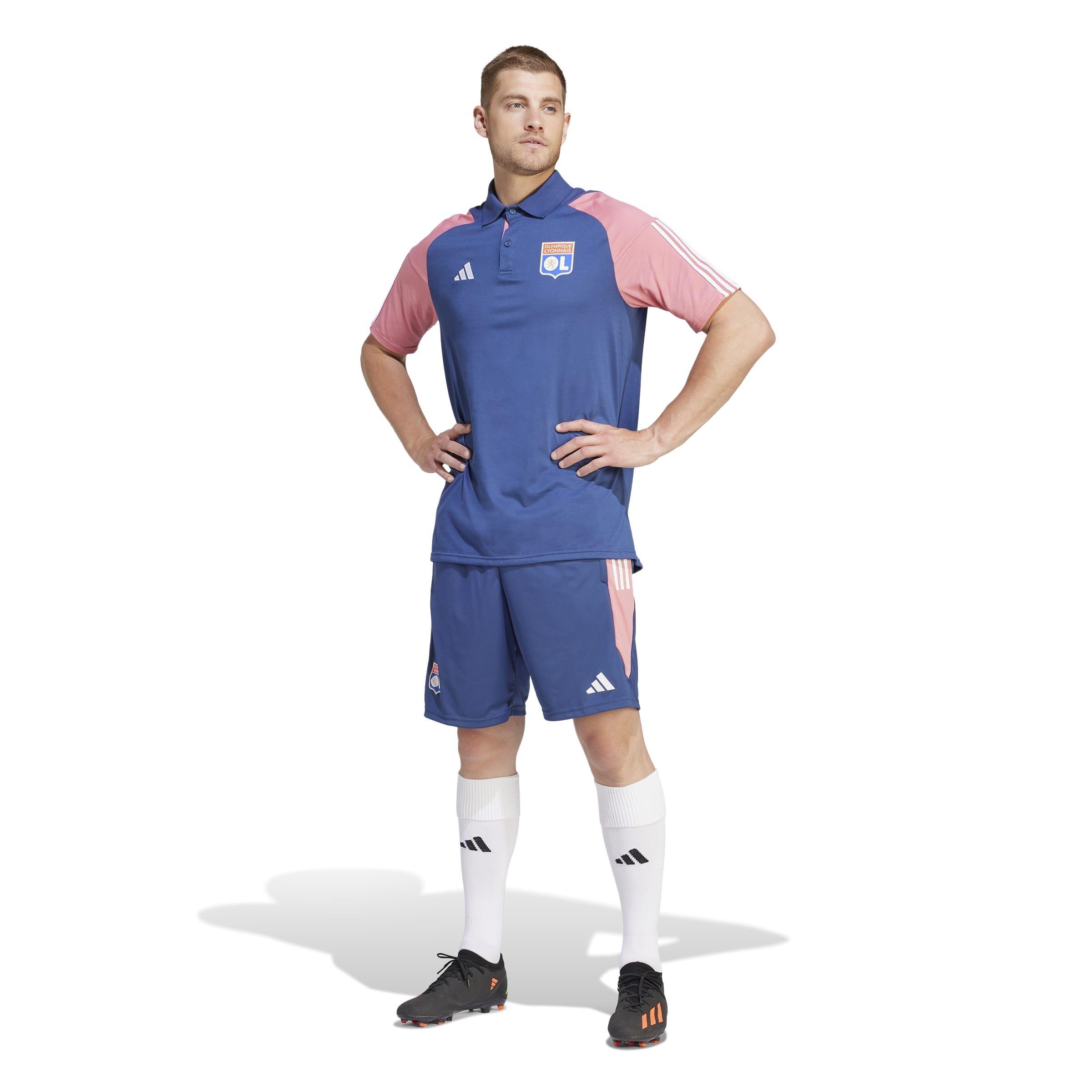 Indigo/Hzy Rs - adidas - Olympique Lyonnais Tiro 23 Training Polo Shirt Adults - 7