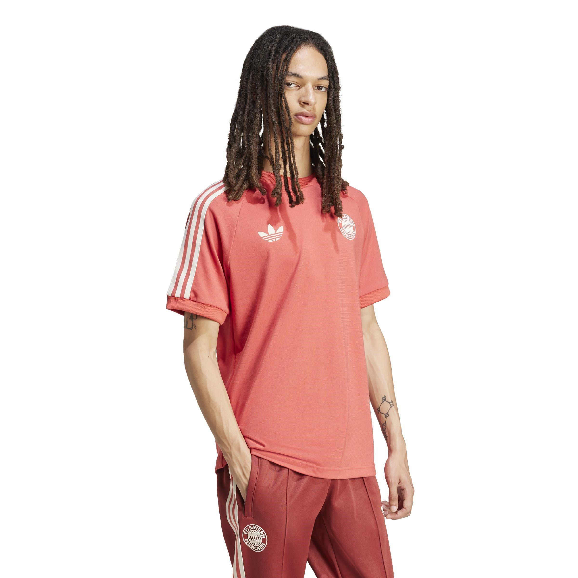 Crew Red - adidas - Bayern Munich Originals 3-Stripe T-shirt Adults - 4