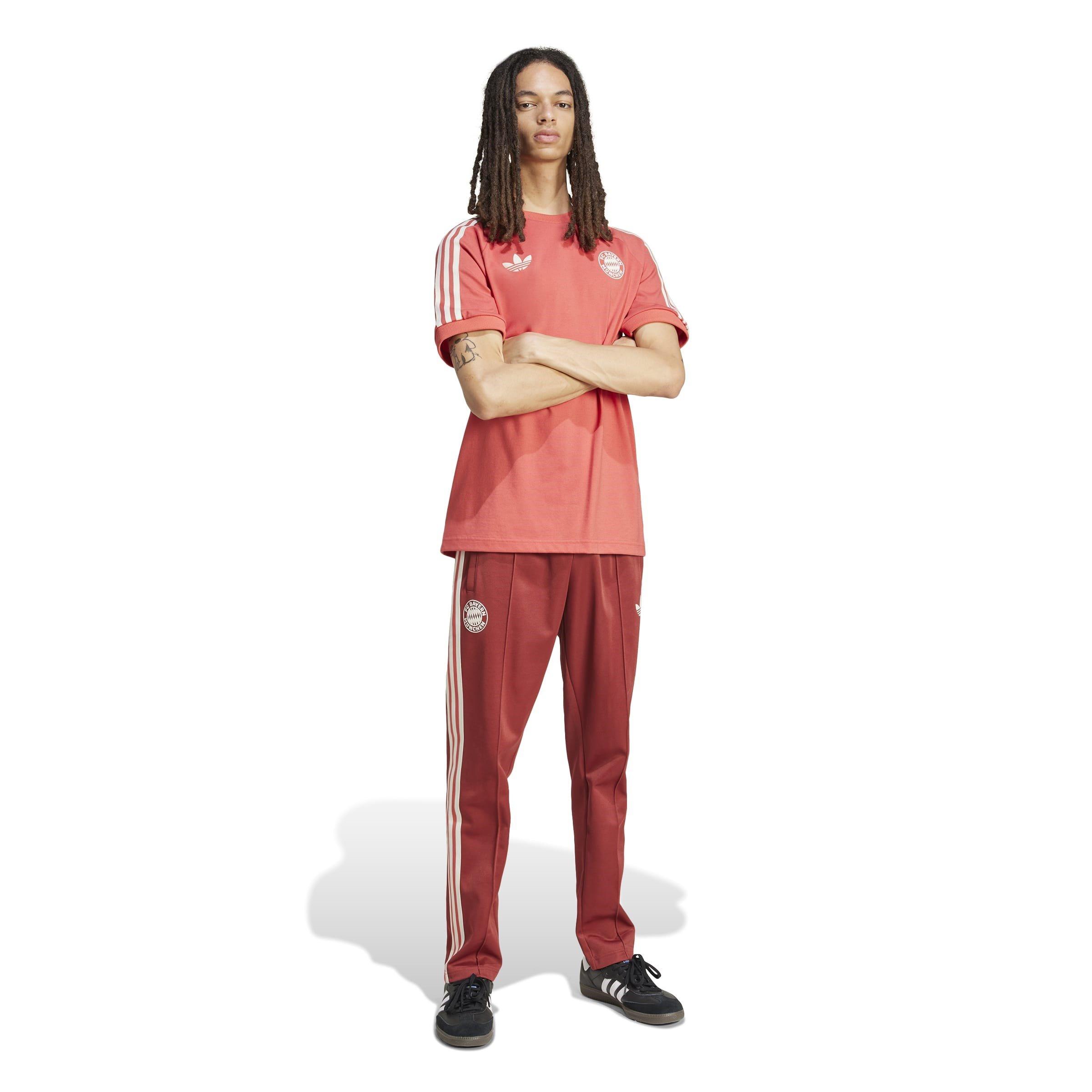 Crew Red - adidas - Bayern Munich Originals 3-Stripe T-shirt Adults - 7