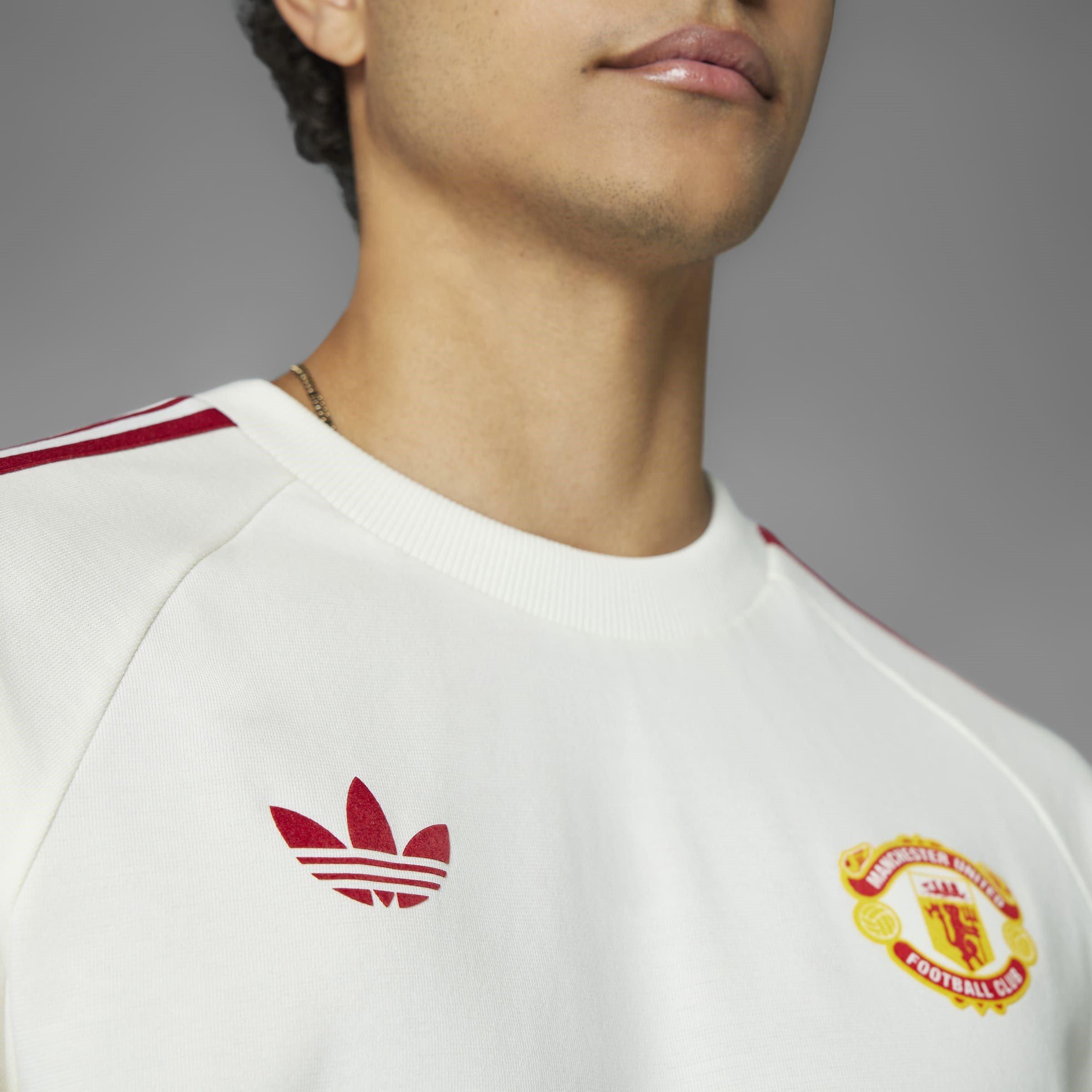 Off White - adidas - Originals Manchester United Adicolor Classics 3-Stripes T-Shirt Adults - 12